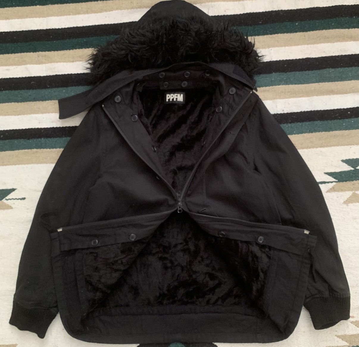 PPFM (A44) Ppfm Fur Lining Heavy Jacket Military Hoodie Jacket Size US M / EU 48-50 / 2 - 3 Thumbnail
