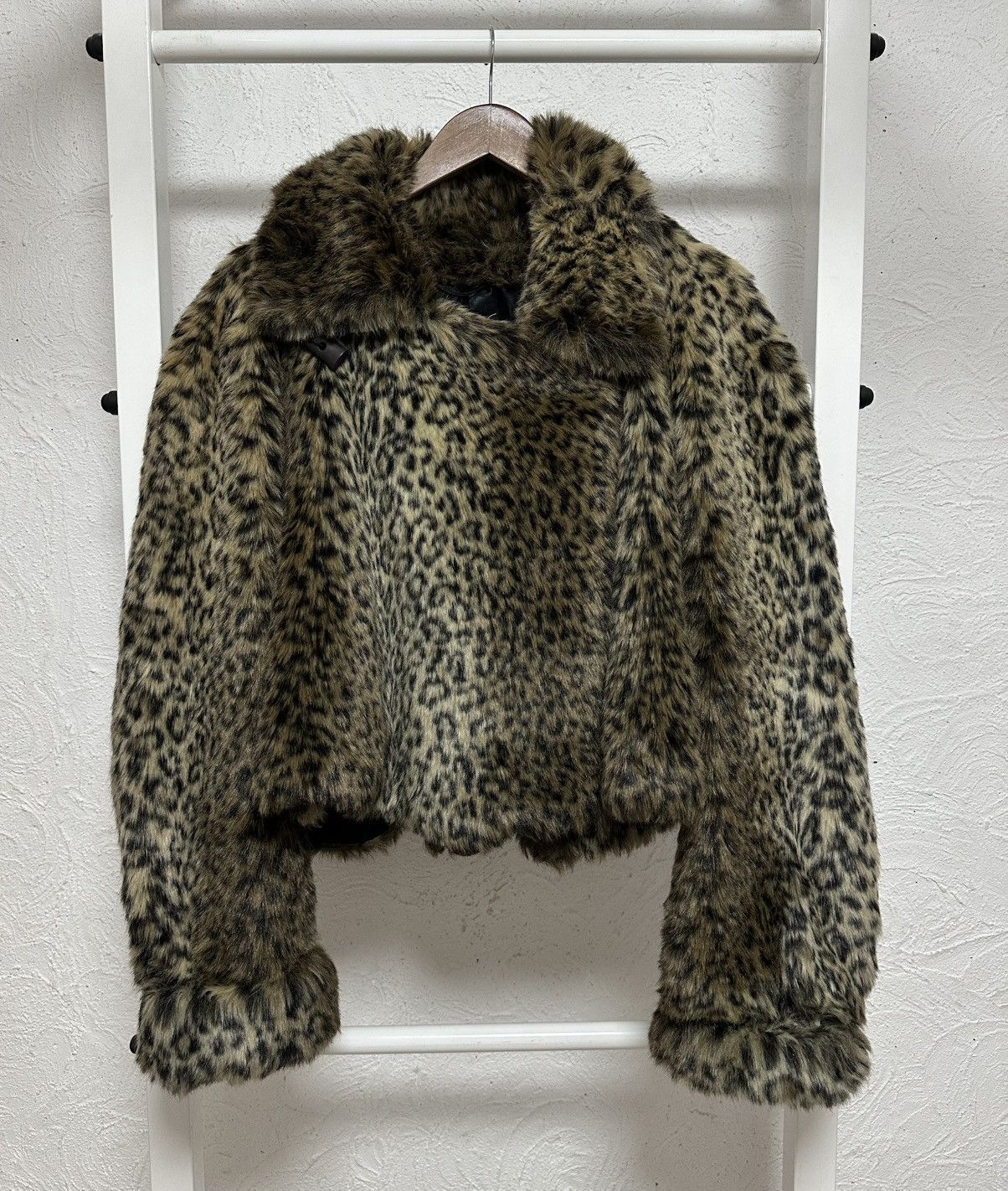 Other Y2K Japanese Style Faux Fur Leopard Print Jacket Women’s Size ONE SIZE - 2 Thumbnail