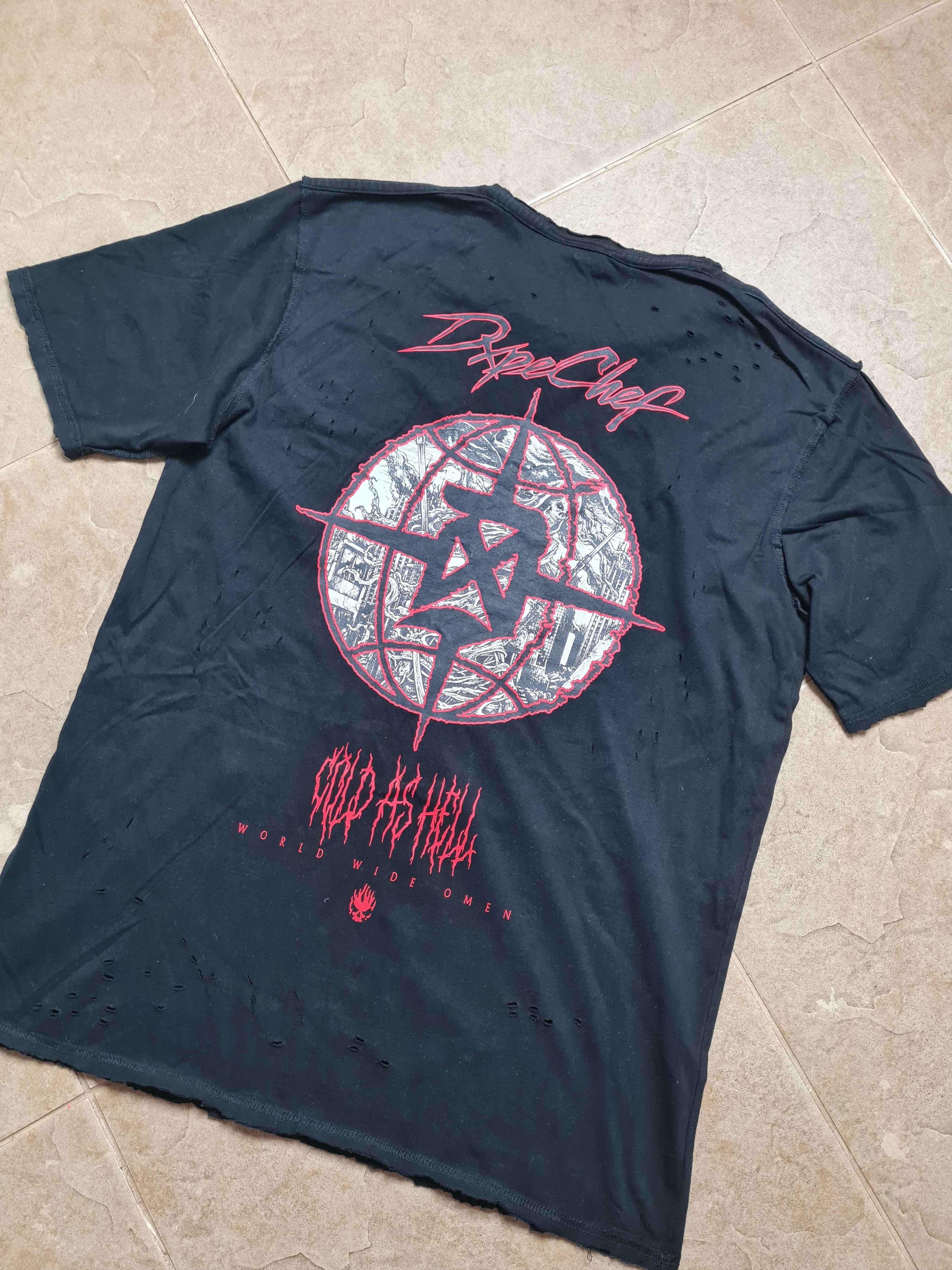 Dxpe Chef Dxpe Chef Distressed Tee Heavy Metal Skull Grunge Punk Goth Size US M / EU 48-50 / 2 - 21 Thumbnail