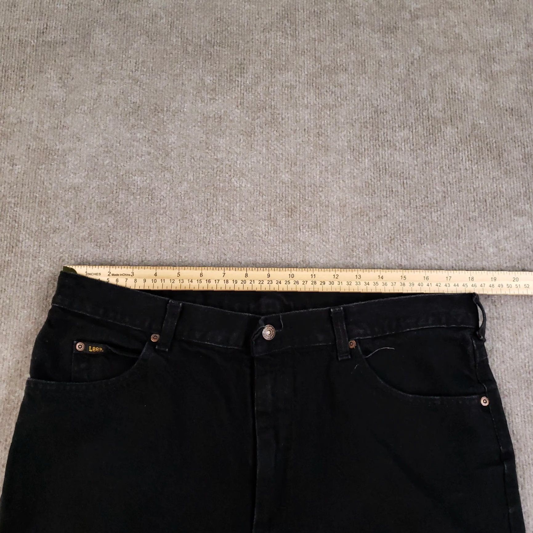 Lee VINTAGE Lee Jeans Men 38x32 (36x31) Black Straight Fit Classic Casual Y2K Lee Genuine Jeans Mens Regular 38 Black Denim Pockets Zip Cotton Cotton Size US 38 / EU 54 - 5 Thumbnail