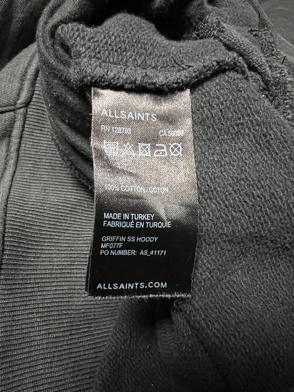 Allsaints AllSaint Black Oversize Hoodie "Griffin Hoody" Short Sleeve Size US S / EU 44-46 / 1 - 7 Thumbnail