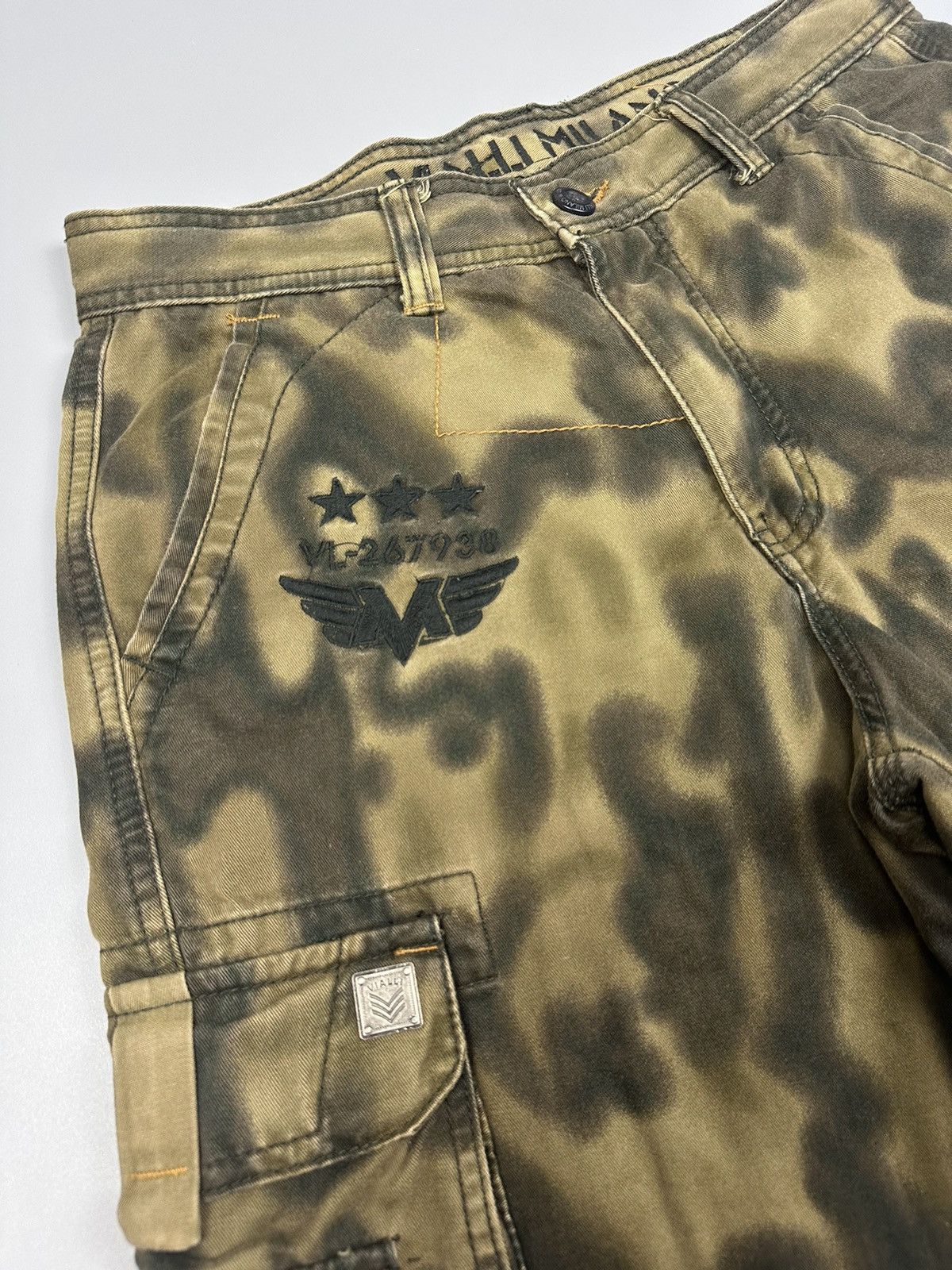 14th Addiction × If Six Was Nine Vialli Milano VL-267938 Camo Cargo Shorts Size US 32 / EU 48 - 6 Thumbnail