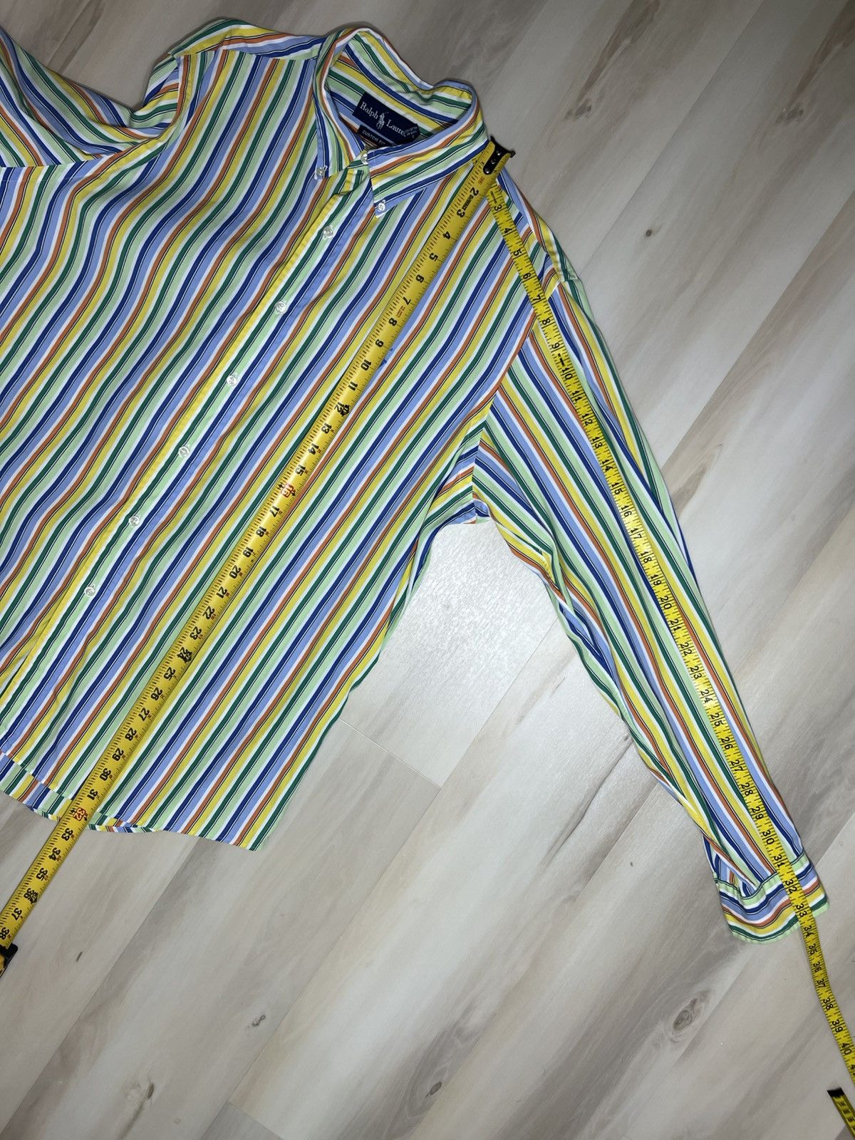Polo Ralph Lauren Polo Ralph Lauren Multi-color Vertical Stripes Vibrant Size US XL / EU 56 / 4 - 2 Thumbnail