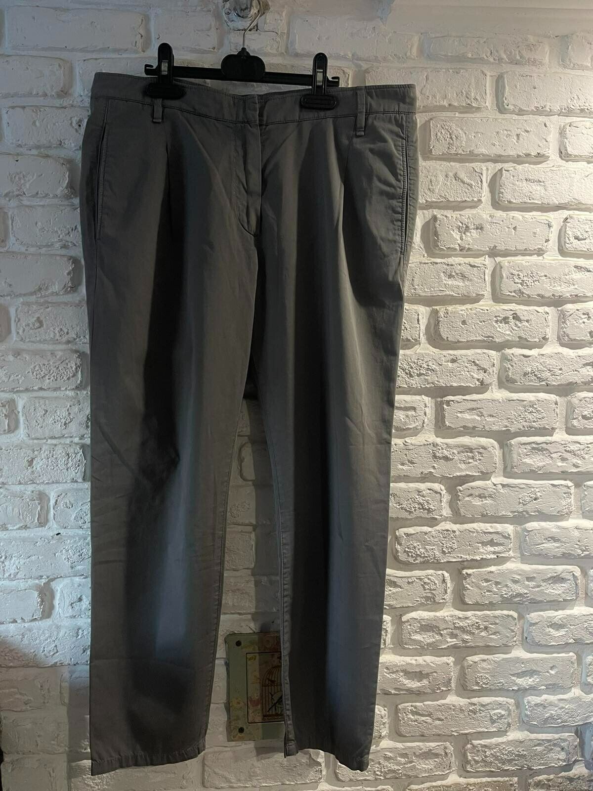 image of Trousers Brunello Cucinelli in Grey, Women's (Size 30)