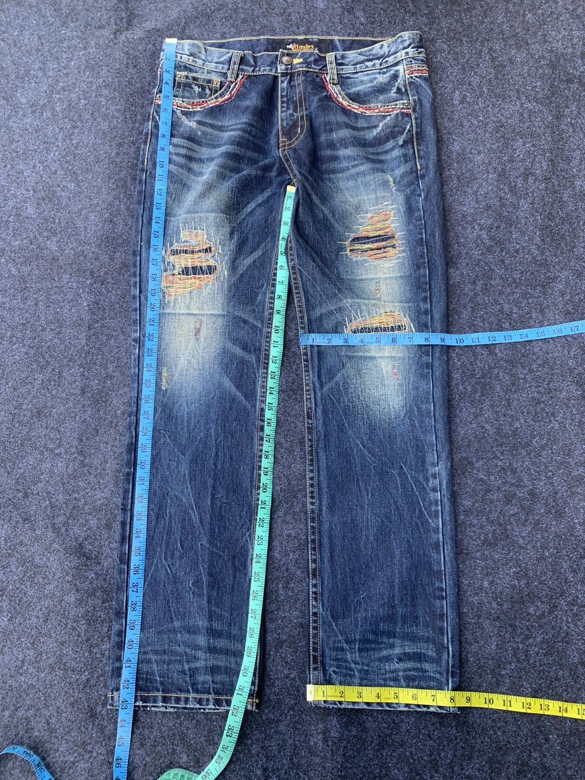14th Addiction DISTRESSED CLOUD 72 JEANS Size US 36 / EU 52 - 5 Thumbnail
