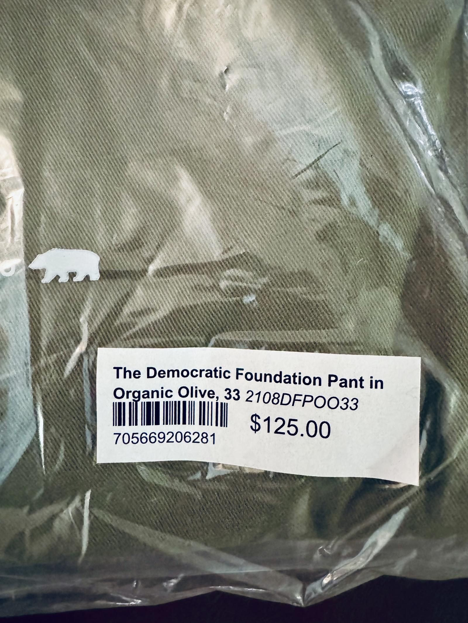 Designer Democratic Foundation Pant in Organic Olive Size US 33 - 2 Thumbnail