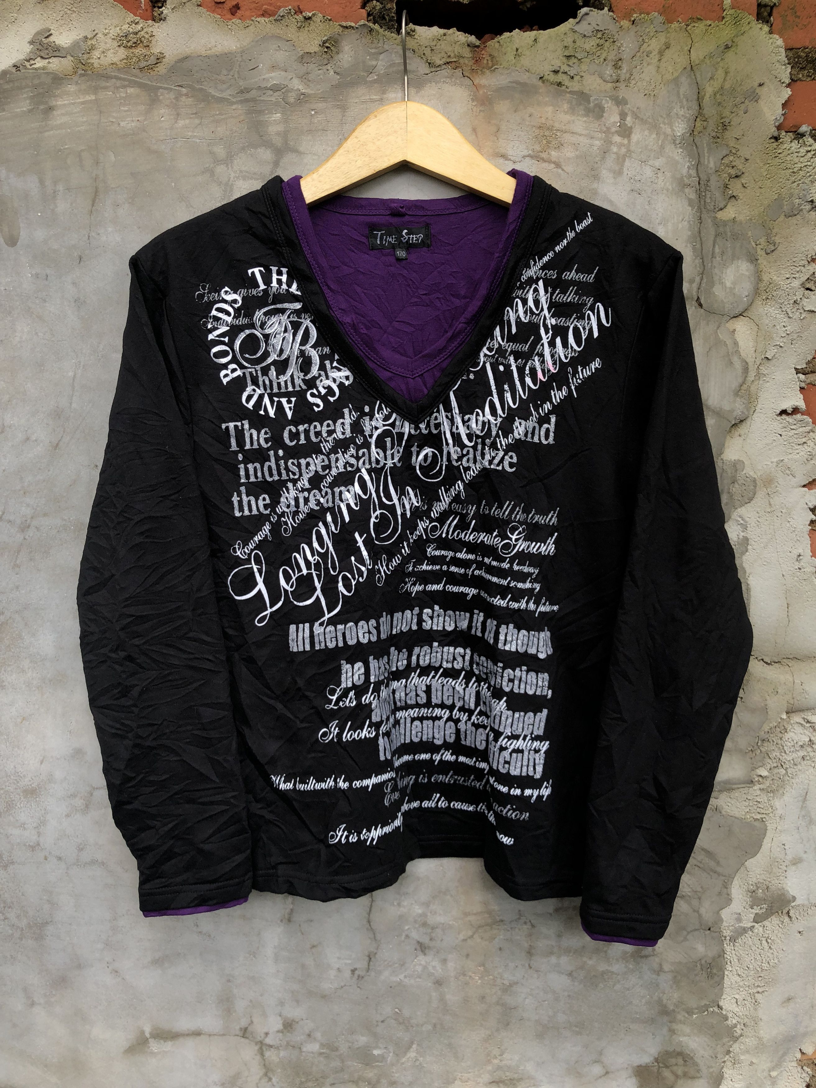 20471120 Y2K Japanese Poem Longsleeve Size US M / EU 48-50 / 2 - 1 Thumbnail