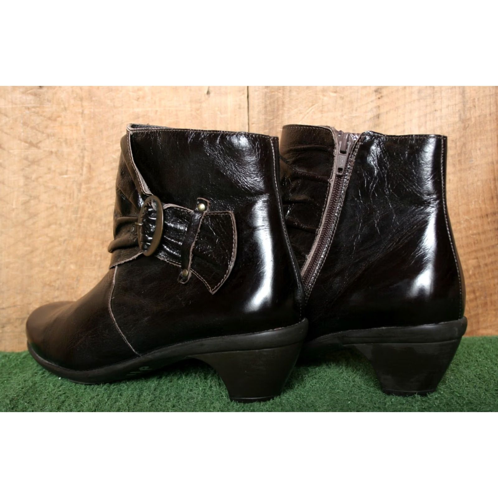 Vintage NAOT Brown Leather Bootie EU 38 / US 7 Zip Ankle Boots Women, Brown, Leather Upper, … Size US 7 / IT 37 - 3 Thumbnail