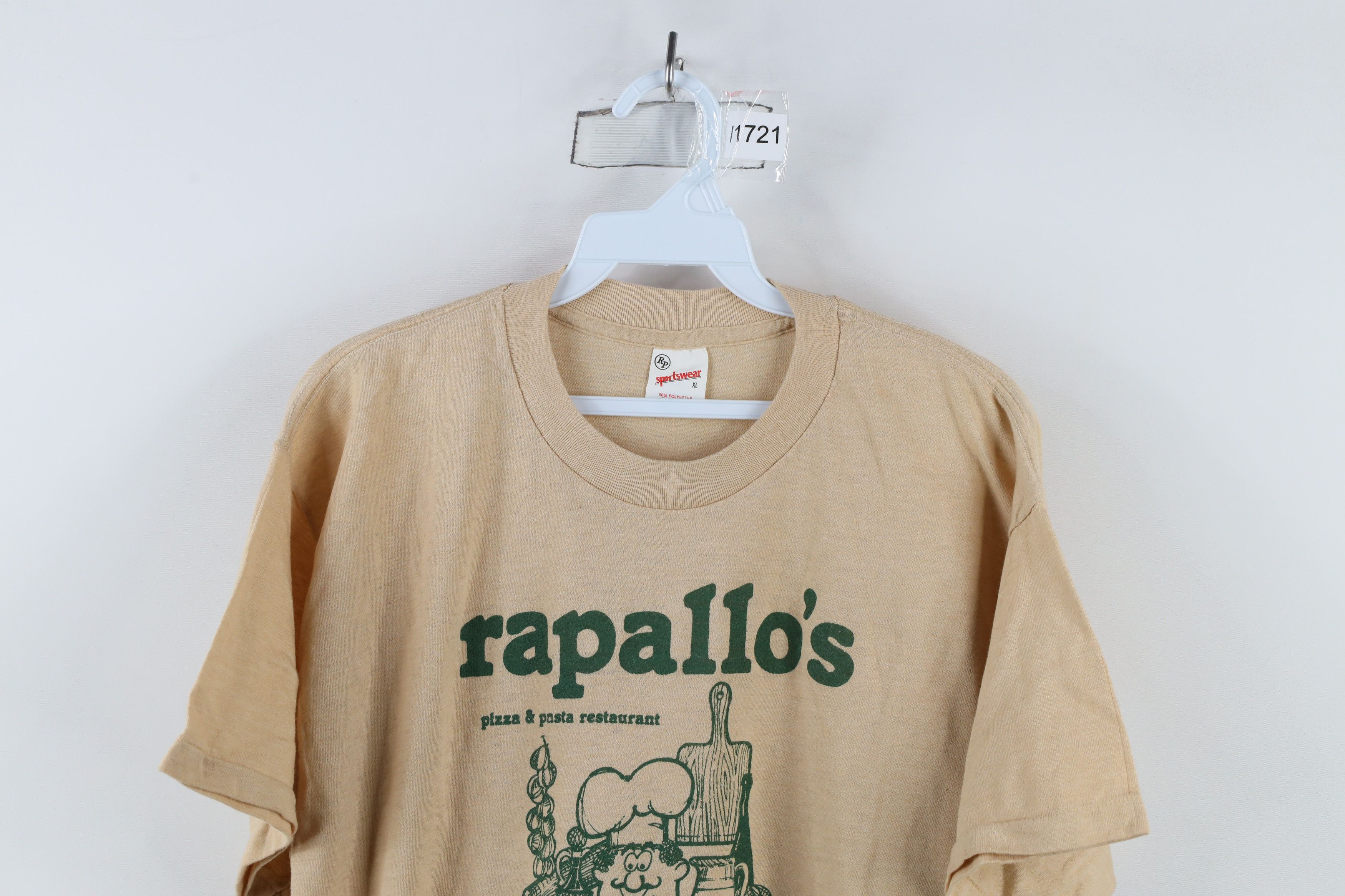 Vintage Vintage 80s Rapallos Pasta Restaurant Columbus T-Shirt USA Size US XL / EU 56 / 4 - 2 Thumbnail