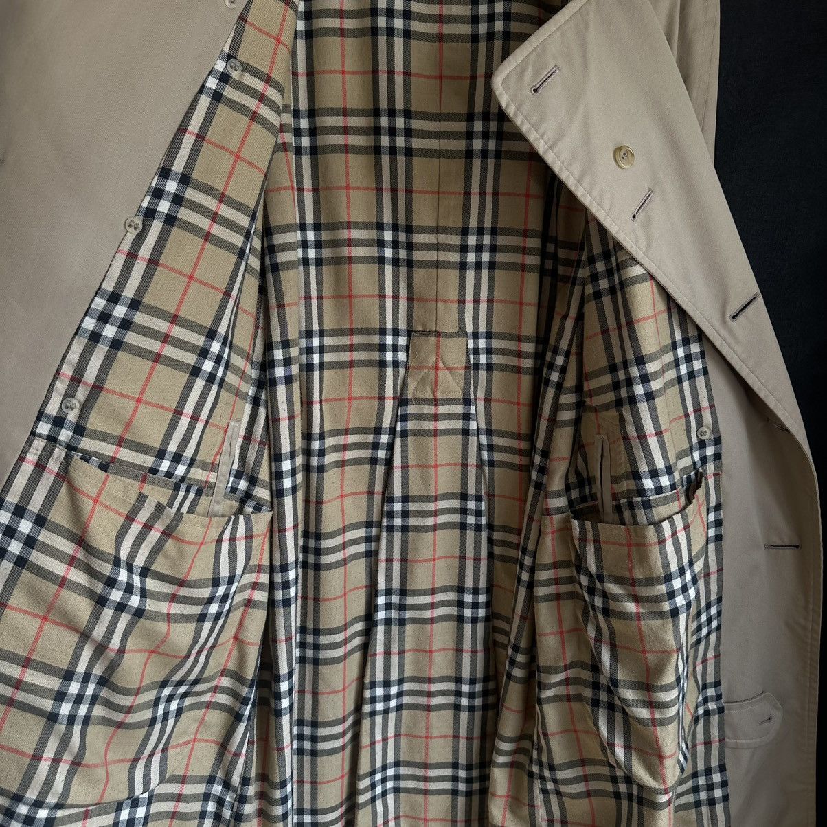 Burberry 90s Burberrys Coat Trench Beige Size L / US 10 / IT 46 - 4 Thumbnail