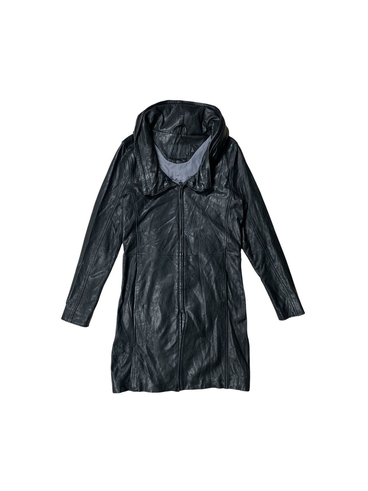 Other MIDAS FW08-10 Avant-Garde Hooded Leather Long Coat Size US L / EU 52-54 / 3 - 3 Thumbnail