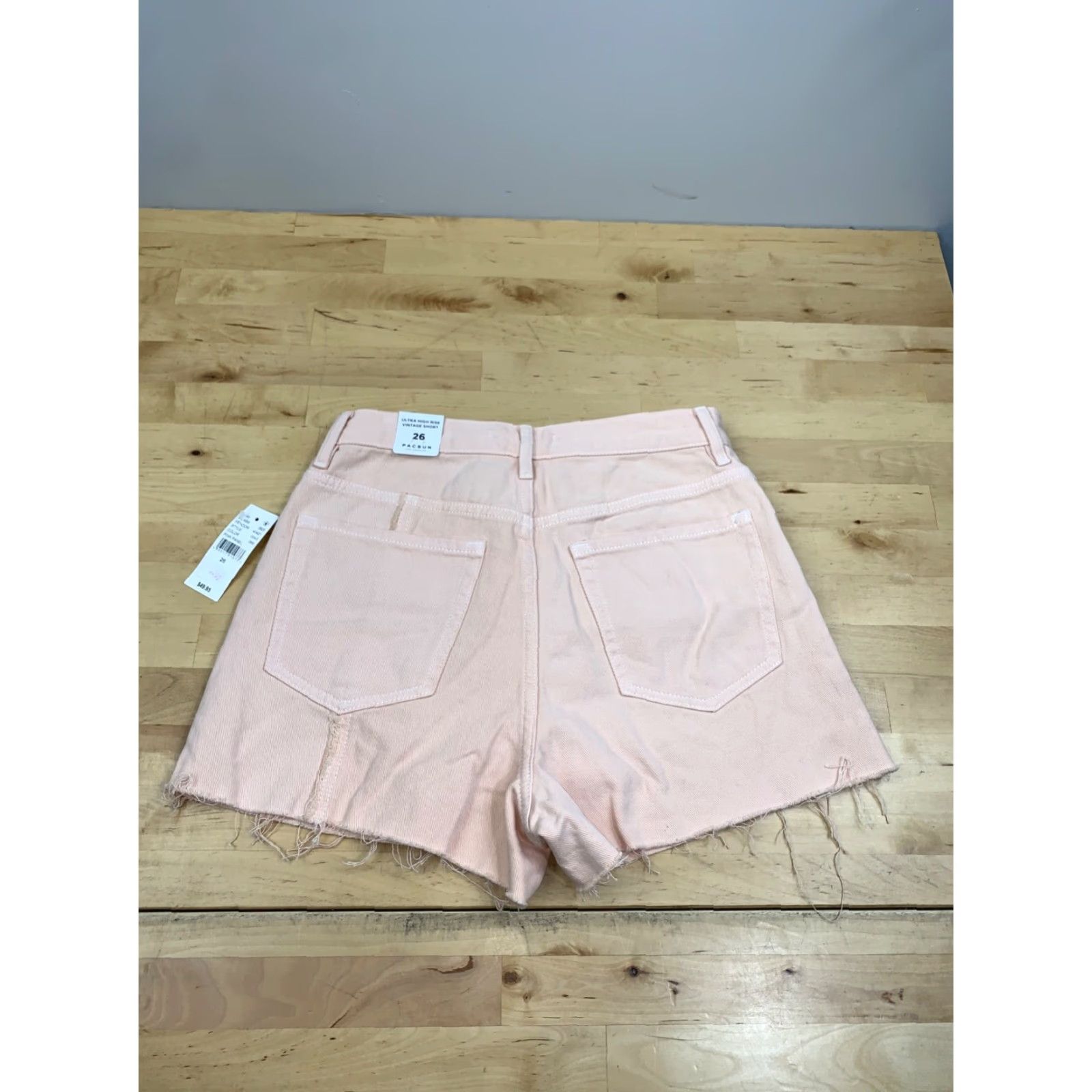Pacsun VINTAGE PacSun Ultra High Rise Shorts Womens 26 Peach Denim Size 26" / US 2 / IT 38 - 7 Thumbnail