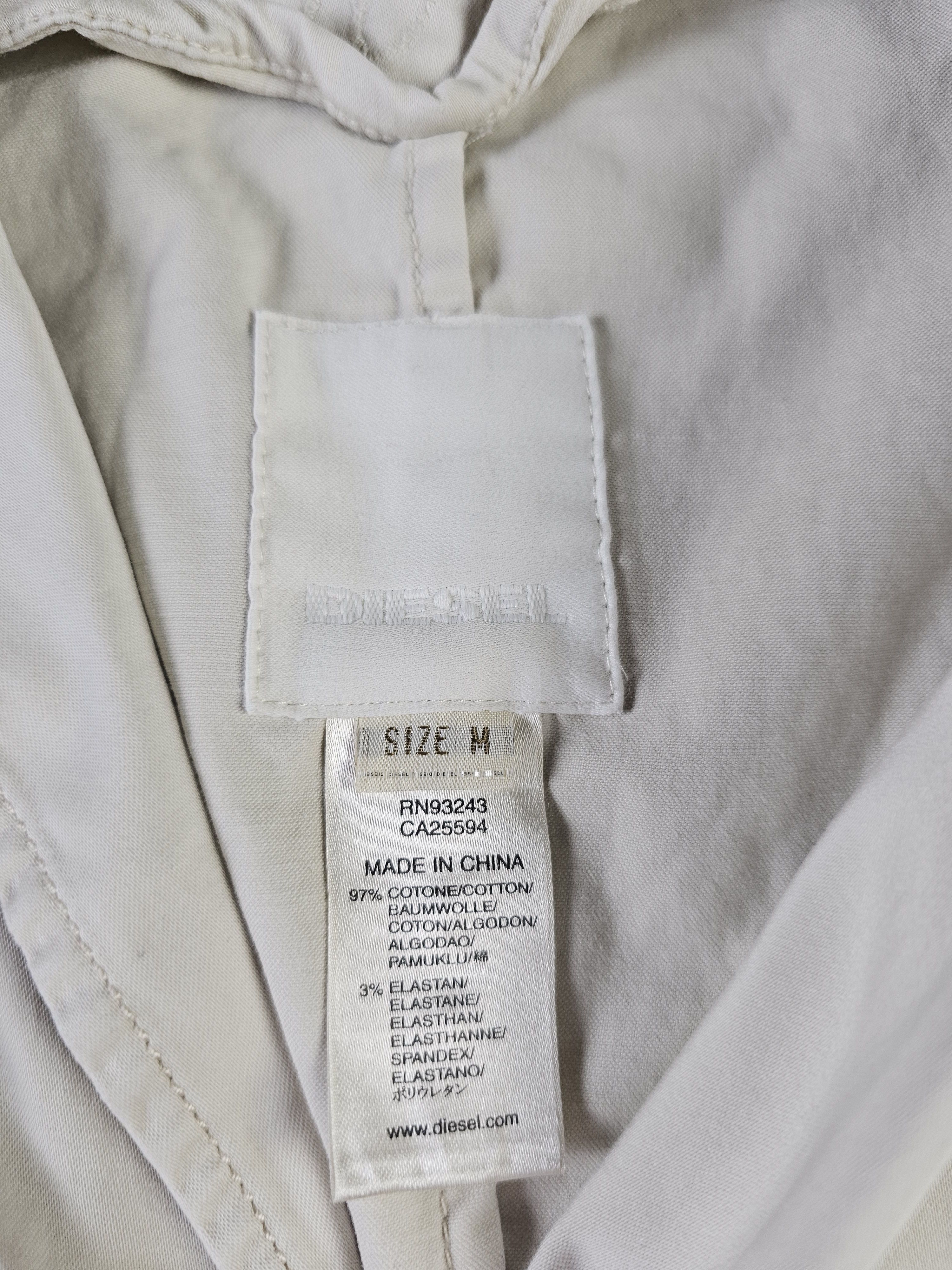 Diesel Diesel Moto Blazer Jacket Cream Distressed Size M / US 6-8 / IT 42-44 - 7 Thumbnail