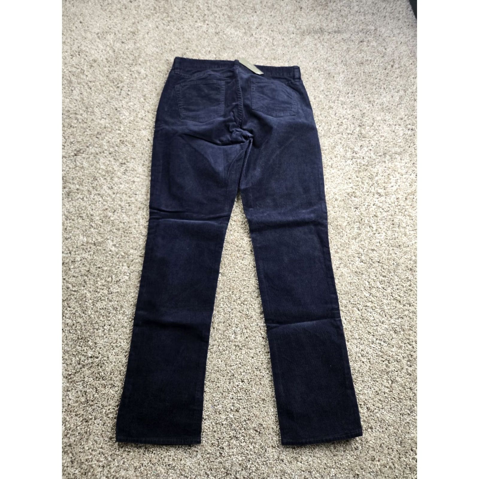 J.Crew J.Crew City Fit Chino Pants Womens 26S Blue Corduroy Stretch Straight Leg NWT Size 26" / US 2 / IT 38 - 7 Thumbnail