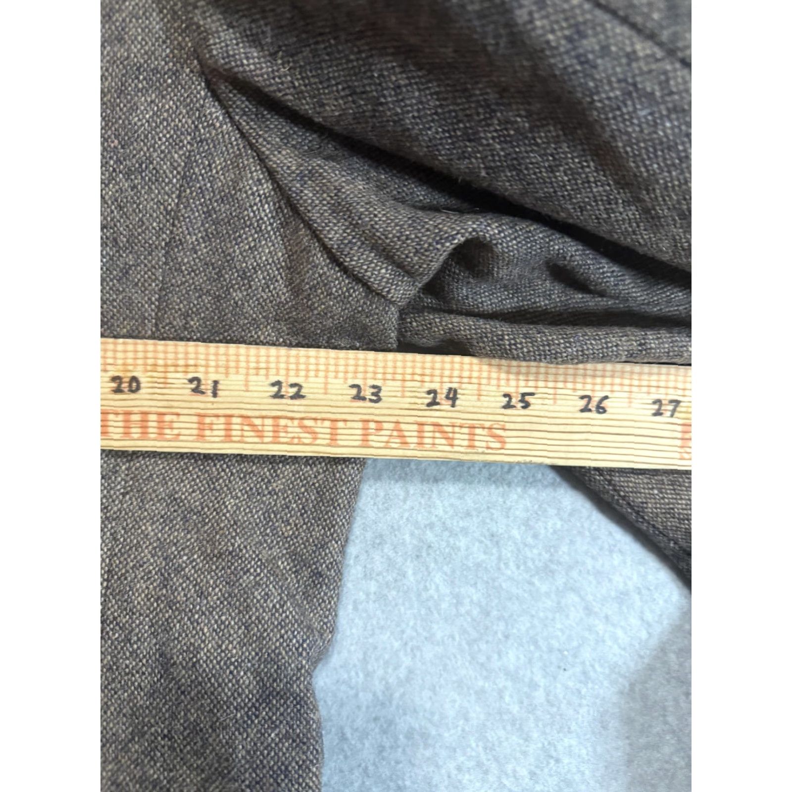 Vintage VINTAGE Monsieur Adolfo Blazer Sport Coat Mens 48L Brown Polyester Tweed Long Jacket Size 48R - 5 Thumbnail