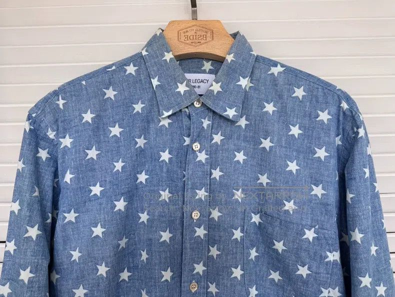 Our Legacy Our Legacy Classic White Star Blue Underneath Shirt Size US M / EU 48-50 / 2 - 3 Thumbnail