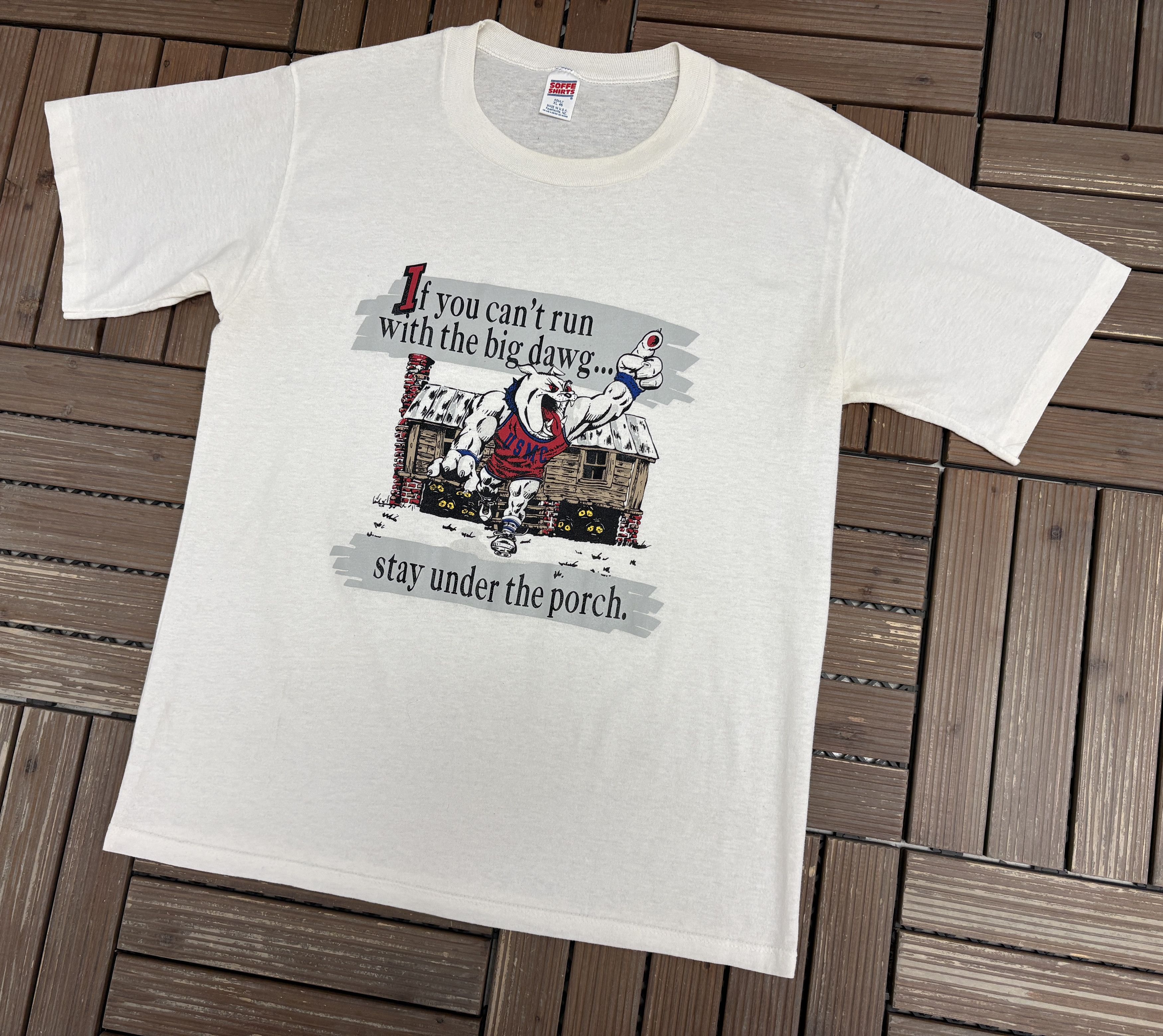 Vintage United States Marine Corps Basketball Vintage White T-Shirt Size US XL / EU 56 / 4 - 3 Thumbnail
