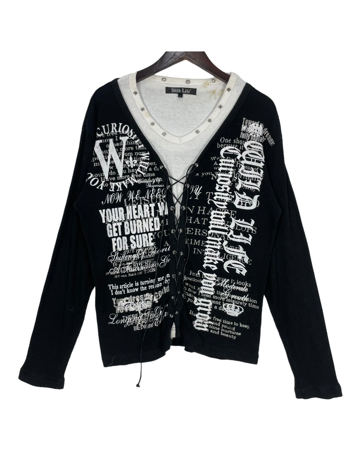 Wild Life Rock Tshirt Double Shirt Japanes Brands Women