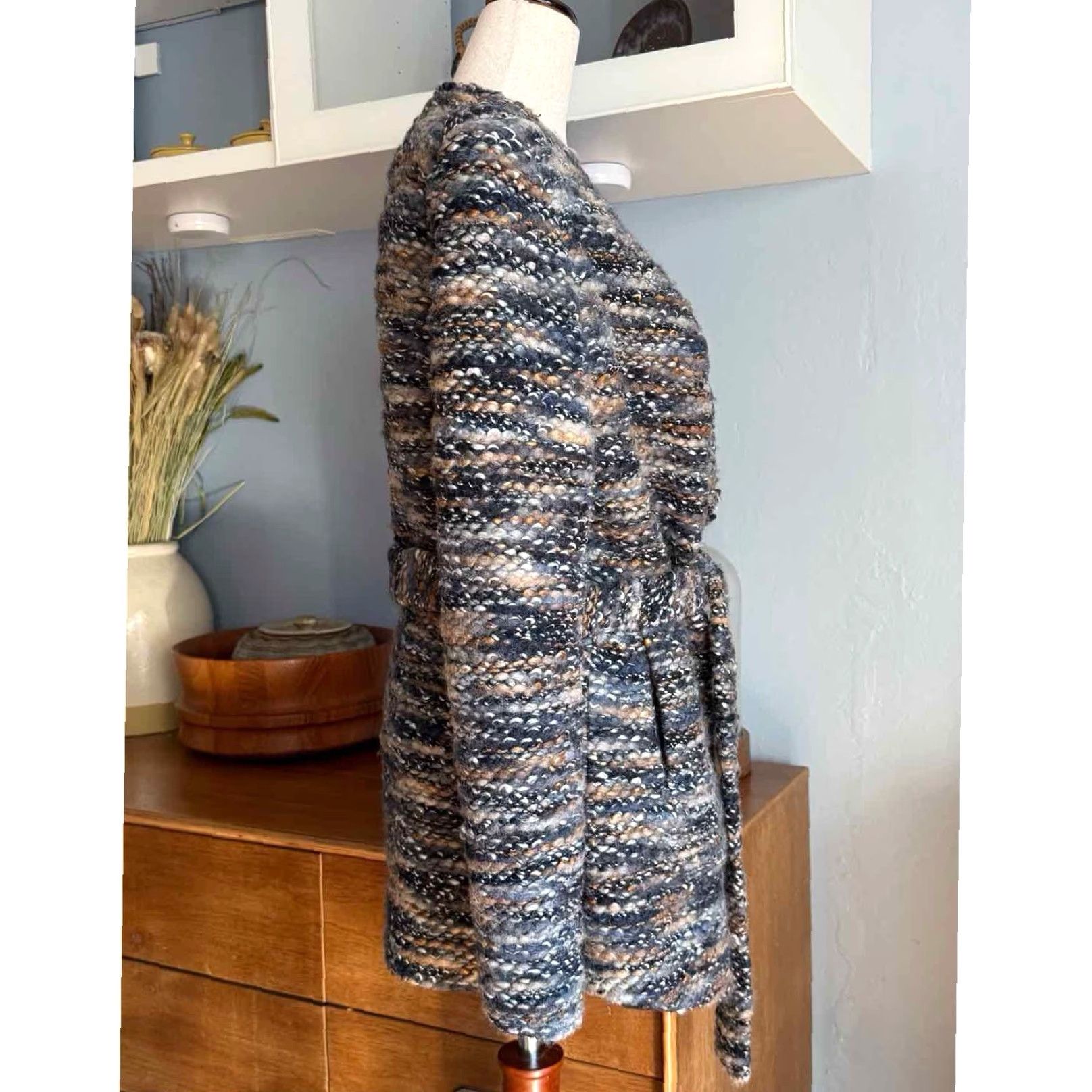 Iro IRO Cardigan Sweater Jacket Belted Wool Blend Tweed Boucle Campiaspe Size 42 Women Multicolor Pockets Size M / US 6-8 / IT 42-44 - 5 Thumbnail