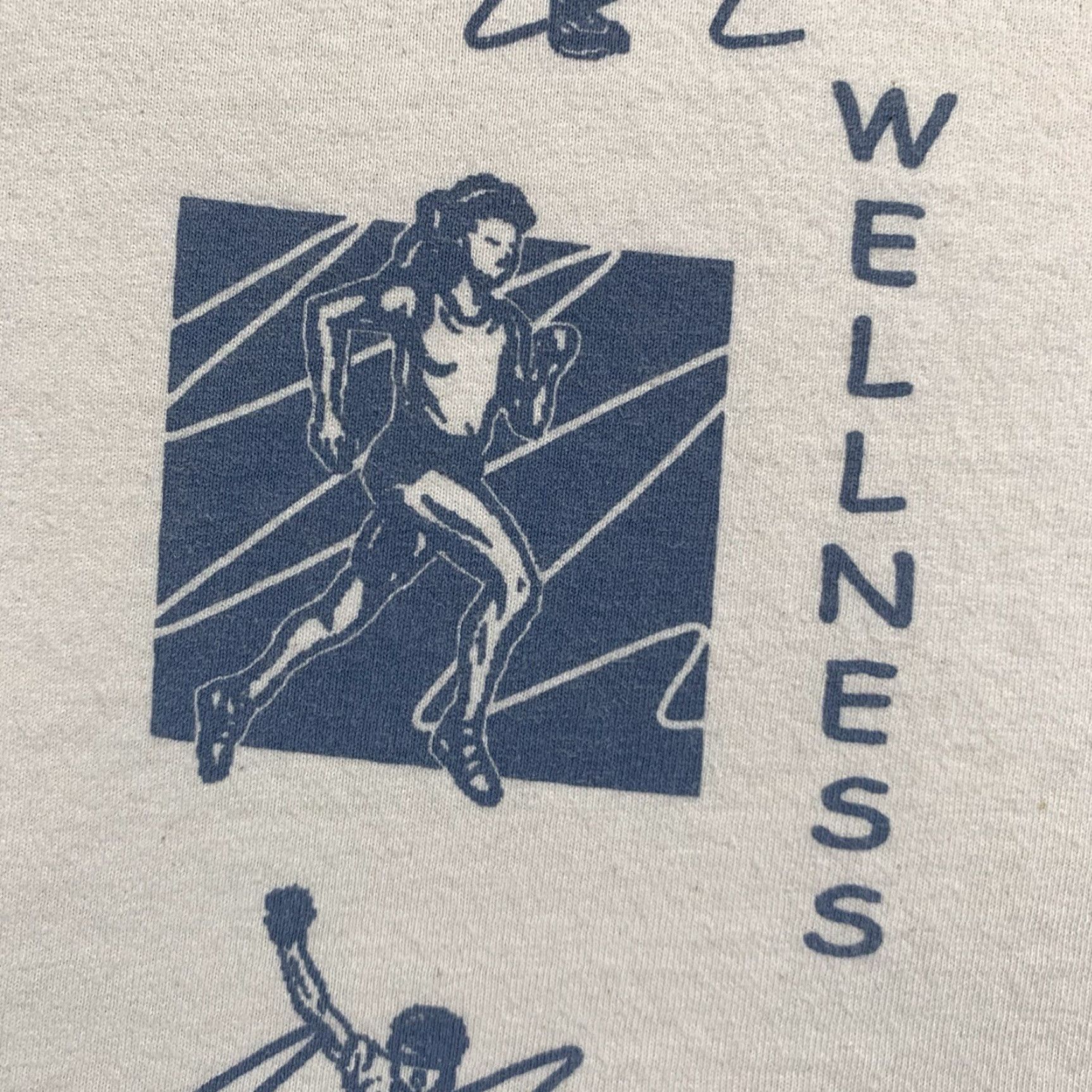 Port & Company VINTAGE Port & Company Graphic Print T-Shirt Unisex Adult Large Ivory Wellness Week USA Health y2k Size US L / EU 52-54 / 3 - 6 Thumbnail