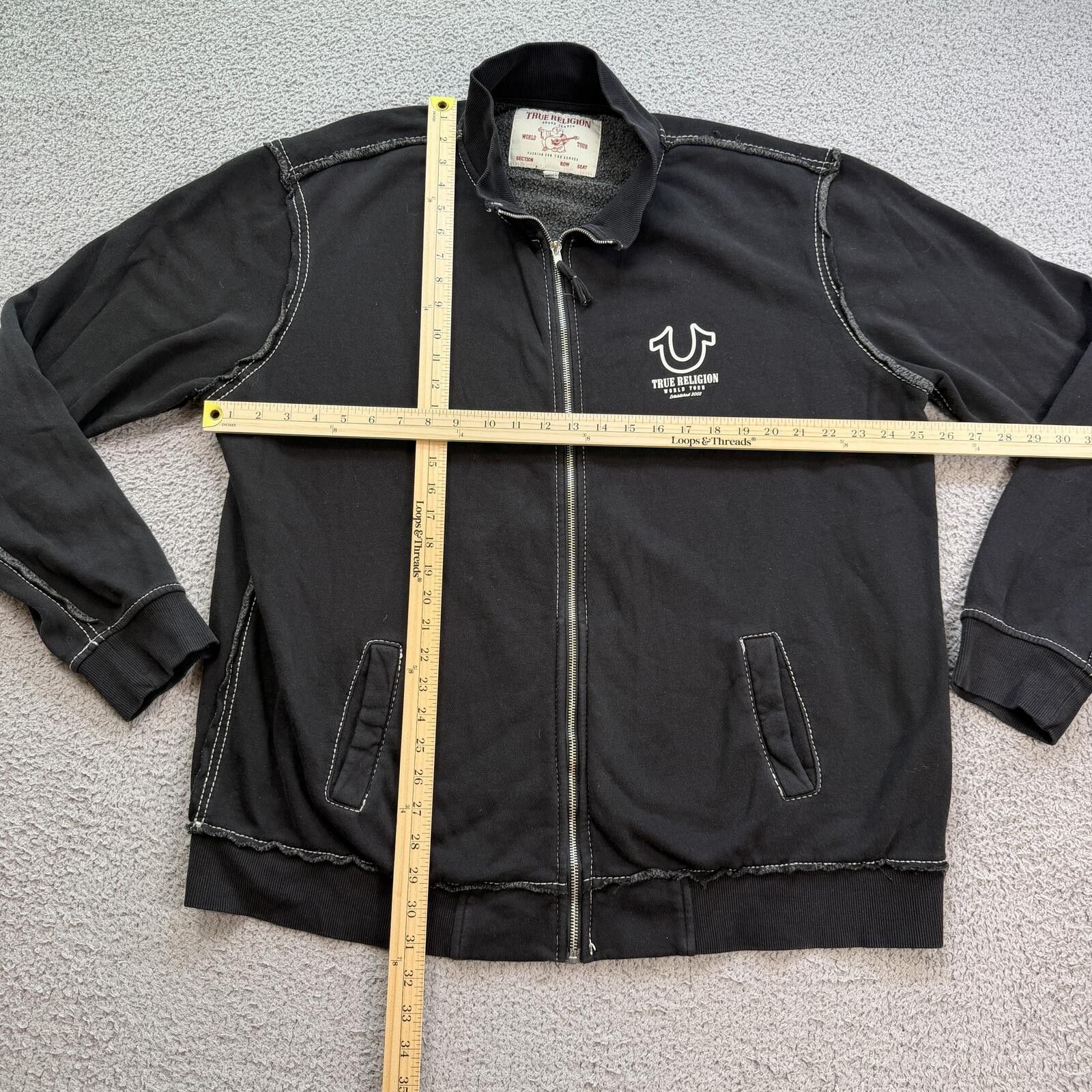 True Religion True Religion Big T World Tour Zip Mock Neck Jacket 2XL Size US XXL / EU 58 / 5 - 3 Thumbnail