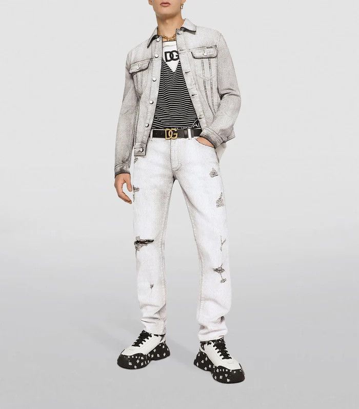 Dolce & Gabbana o1y0125 Denim Jacket in Light Grey Size US S / EU 44-46 / 1 - 2 Thumbnail