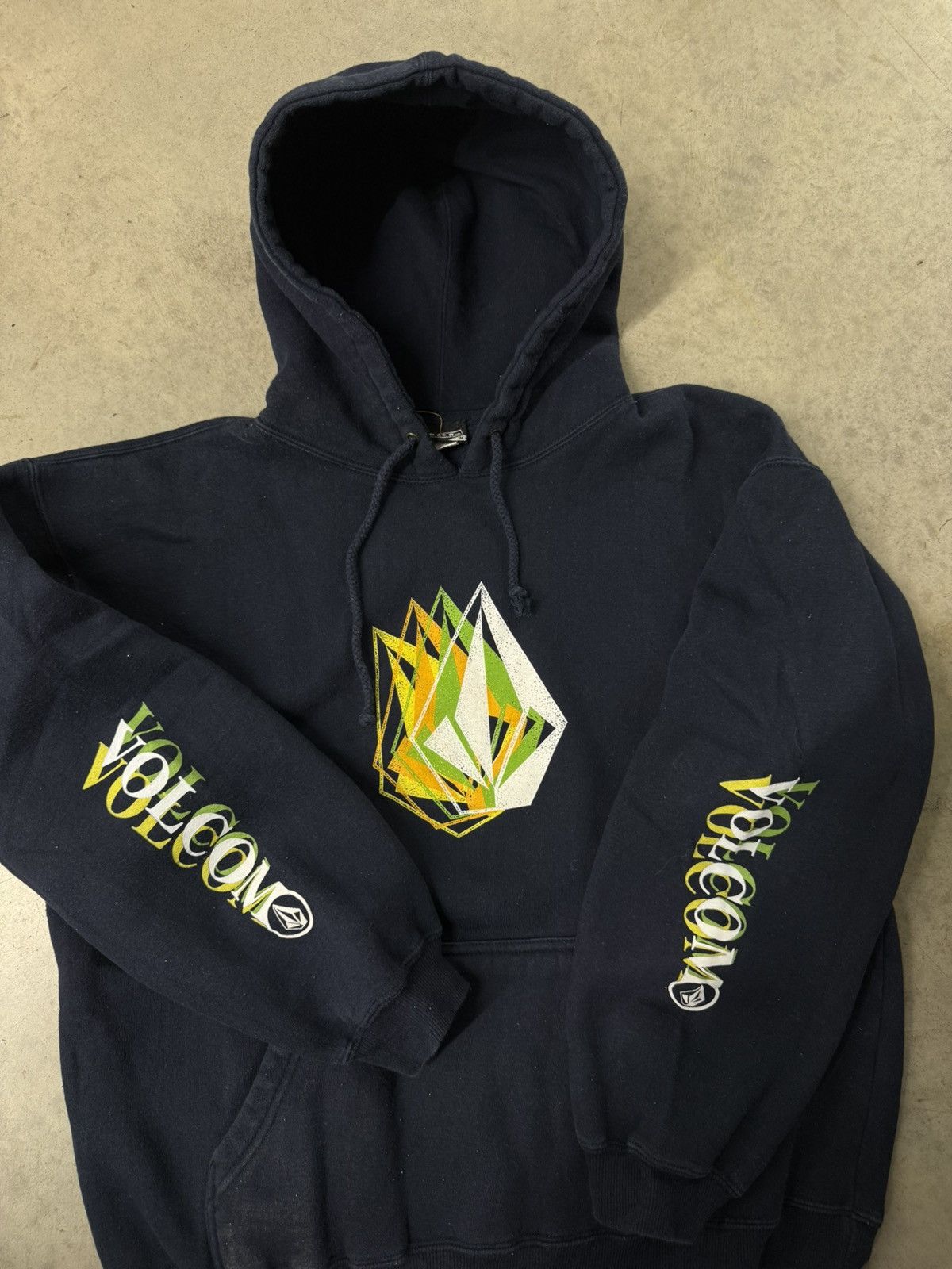 Volcom 2000s Volcom Surf Navy Pacific Hoodie Y2K Sleeve Hits Medium Size US M / EU 48-50 / 2 - 2 Thumbnail
