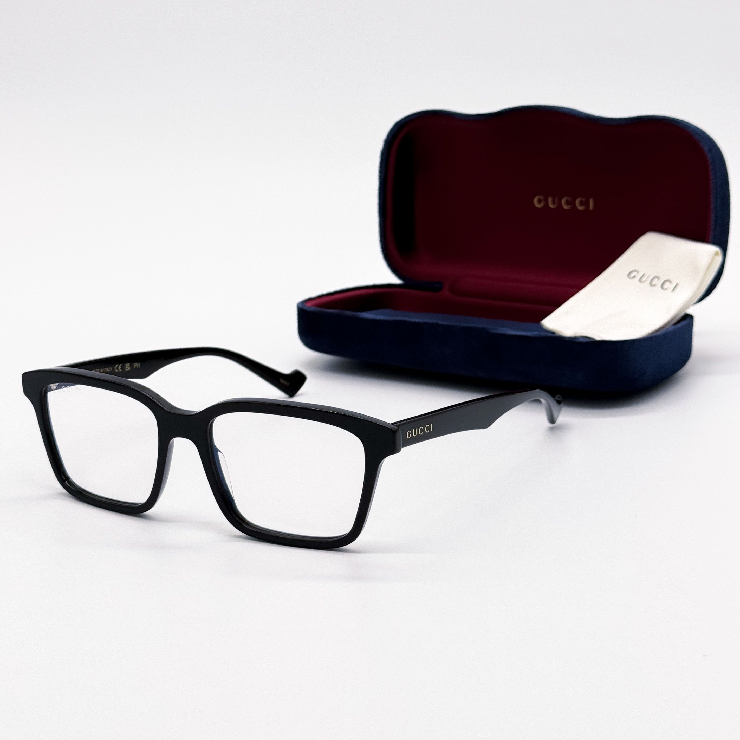 Gucci NEW GUCCI EYEGLASSES SQUARE BLACK MEN GUCCI GG0964S 001 Size ONE SIZE - 1 Thumbnail