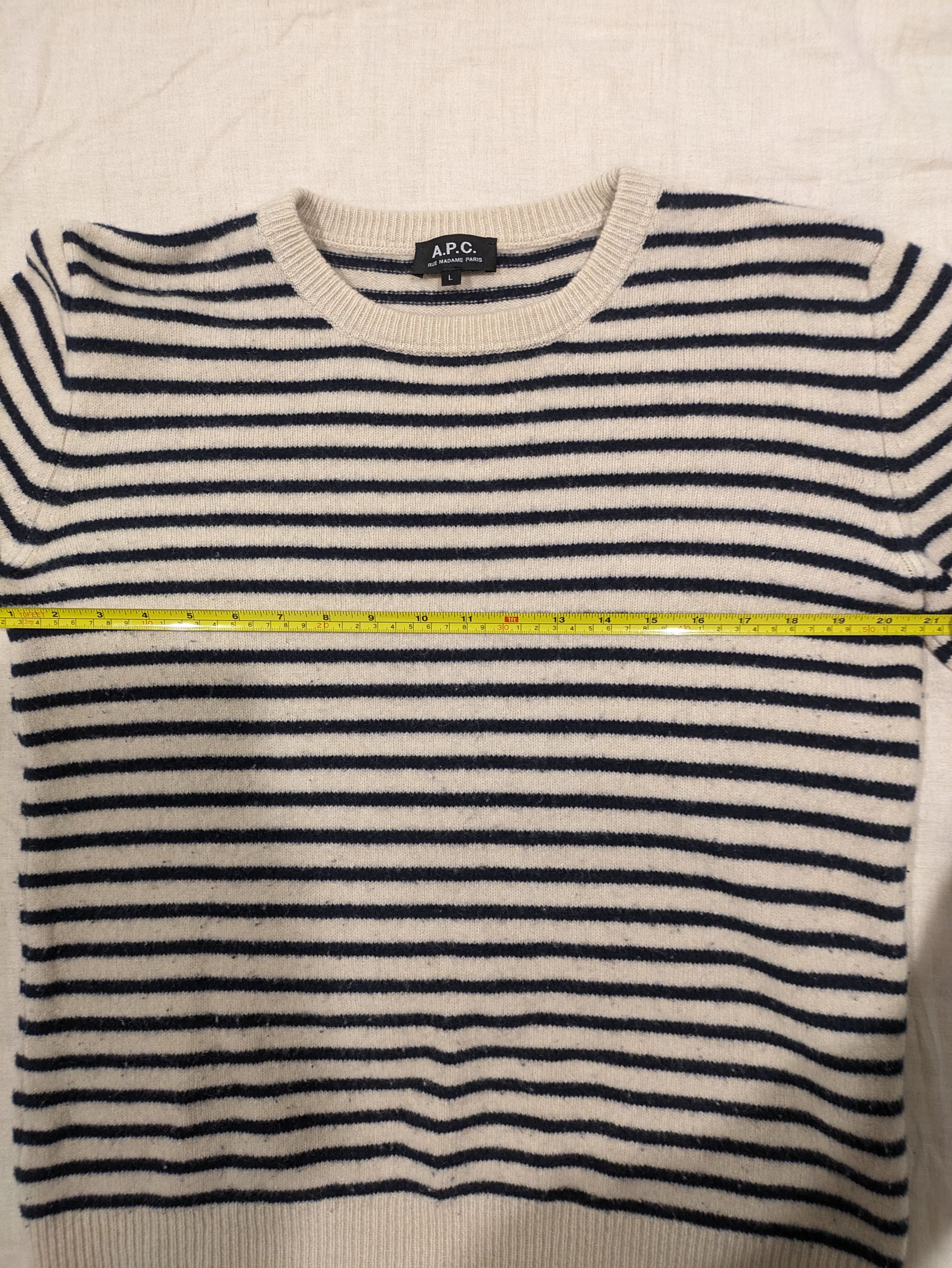 A.P.C. Breton Stripe Wool Sweater Size US L / EU 52-54 / 3 - 5 Thumbnail