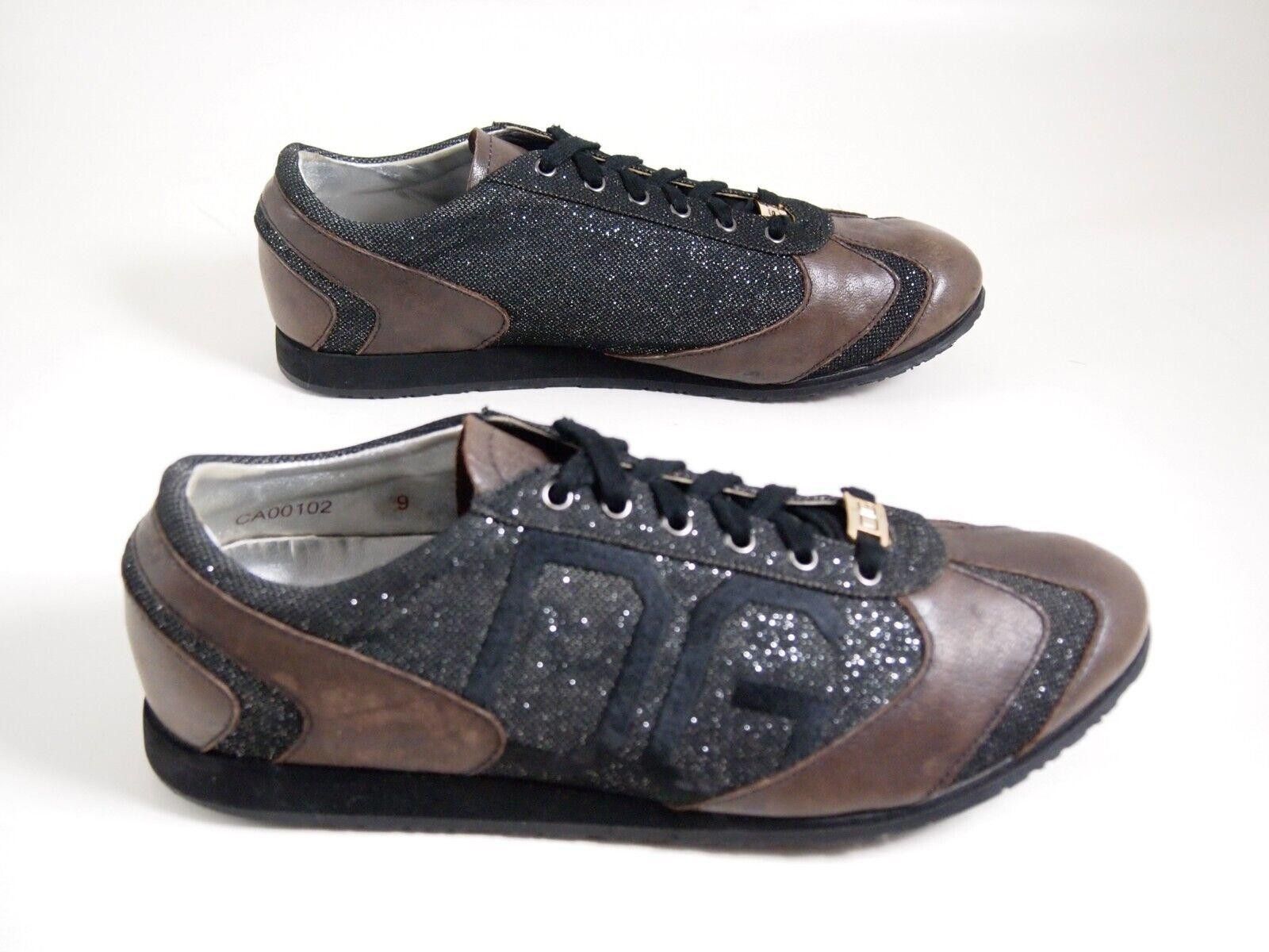 Dolce & Gabbana Dolce Gabbana Sneakers Brown Suede Black Canvas US 10 EU 43 Size US 10 / EU 43 - 5 Thumbnail