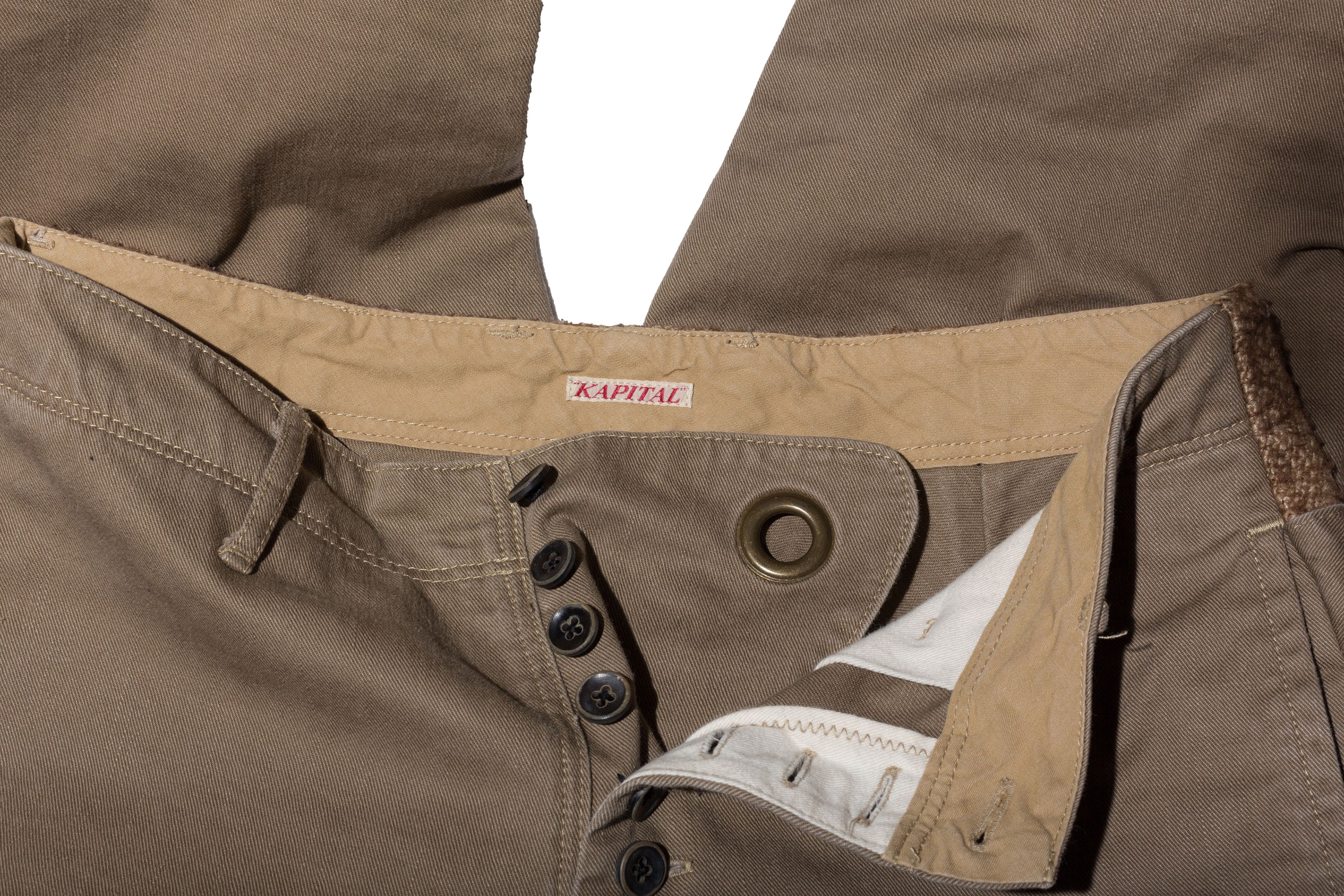 Kapital HEMP BACK STRAP 12 BUTTON WORK TROUSERS Size US 28 / EU 44 - 6 Thumbnail