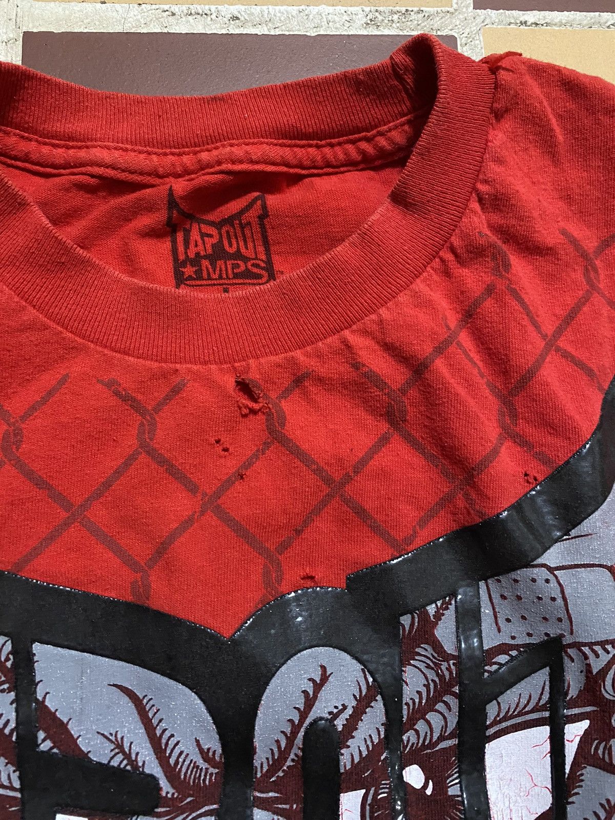 Tapout × Vintage Vintage Y2K TAPOUT MPS Destressed Shirt Size US L / EU 52-54 / 3 - 3 Thumbnail