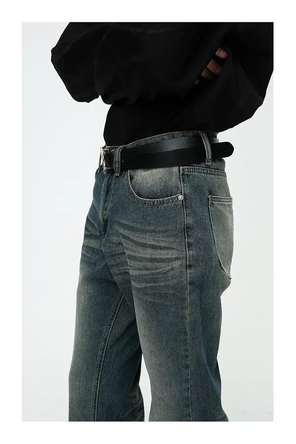 Japanese Brand Vintage straight washed distressed flared jeans Size US 32 / EU 48 - 6 Thumbnail