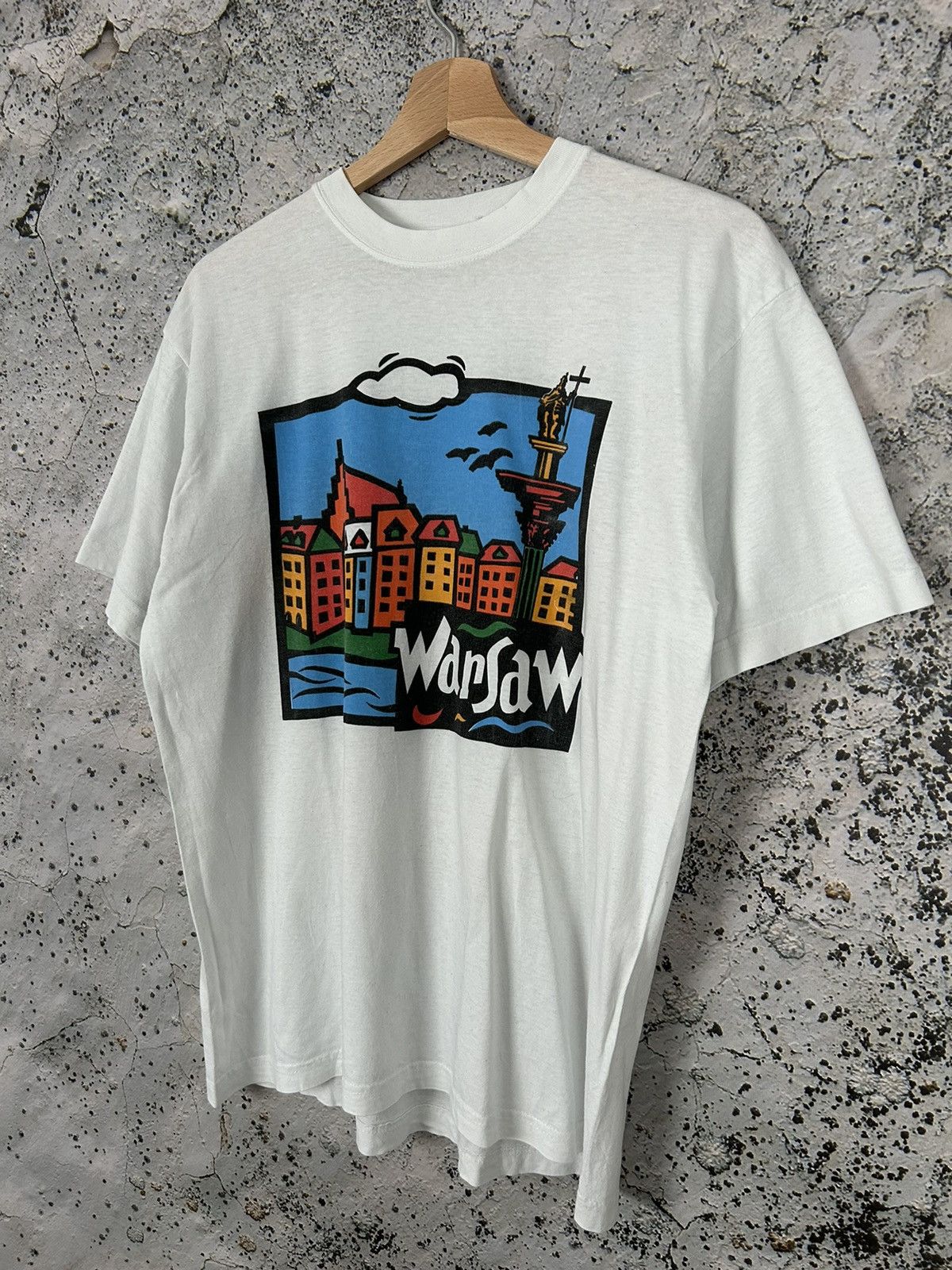Vintage Vintage Warsaw Graphic Tee Retro 90s Hype Tourist Size US M / EU 48-50 / 2 - 2 Thumbnail