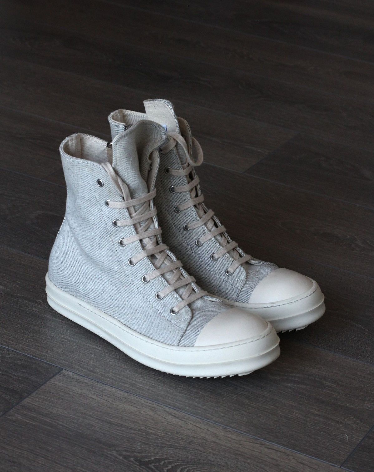 Rick Owens × Rick Owens Drkshdw Rick Owens 13oz Coated White Rick Owens × Rick Owens Drkshdw Rick Owens 13oz Coated White