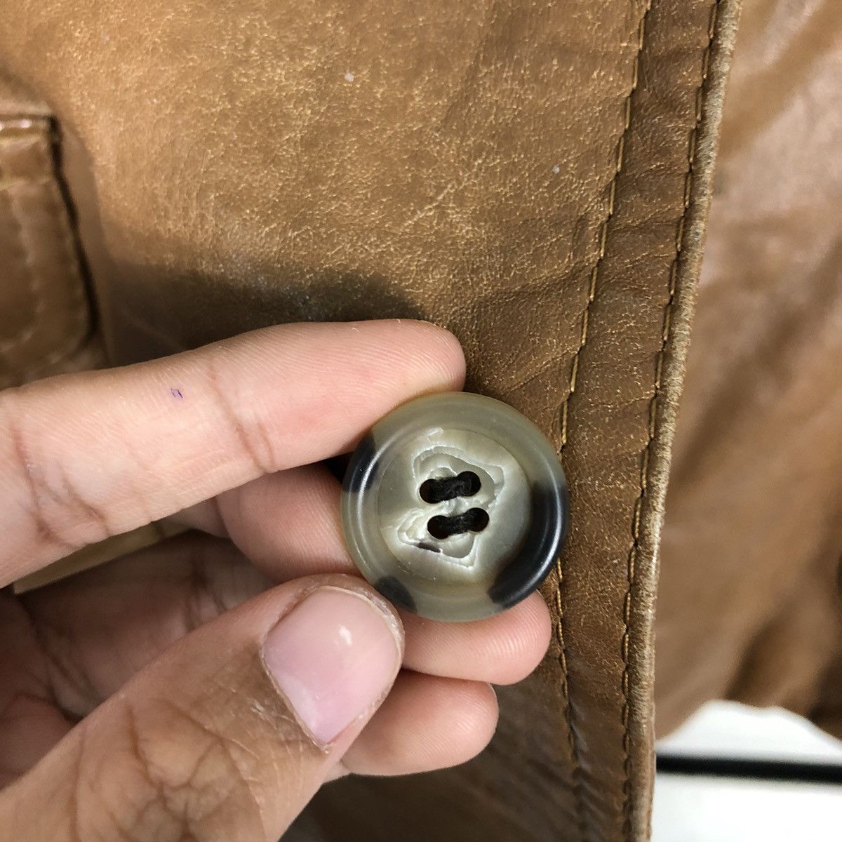 Japanese Brand 📌Vintage Leather Jacket Biker Wear Shlendid Issey Miyake Size US M / EU 48-50 / 2 - 17 Thumbnail