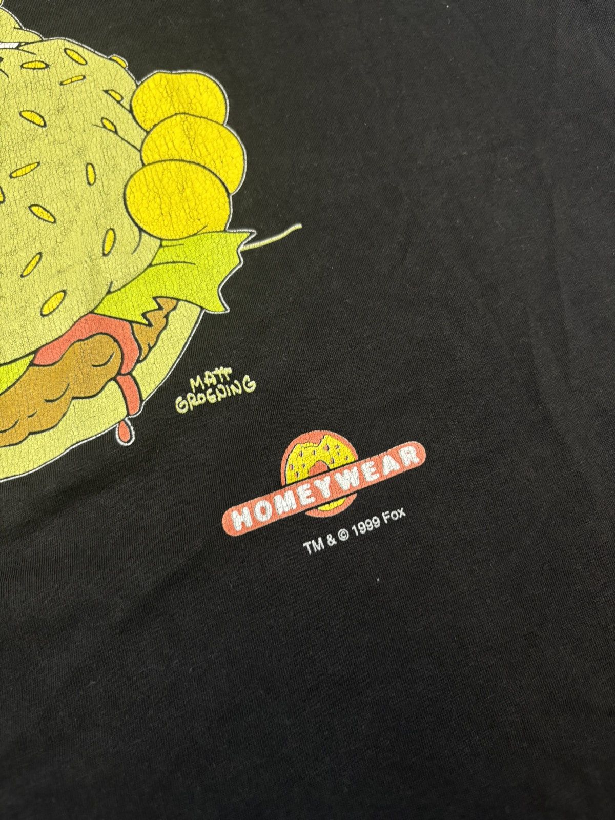 The Simpsons × Vintage Vintage The Simpsons Homer 1999 T shirt Graphic Burger 90s Size US XL / EU 56 / 4 - 3 Thumbnail
