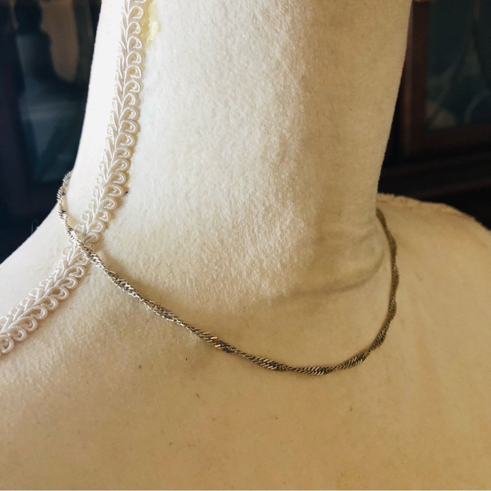 Vintage Vintage Italy 925 sterling silver Singapore chain necklace Size ONE SIZE - 3 Thumbnail