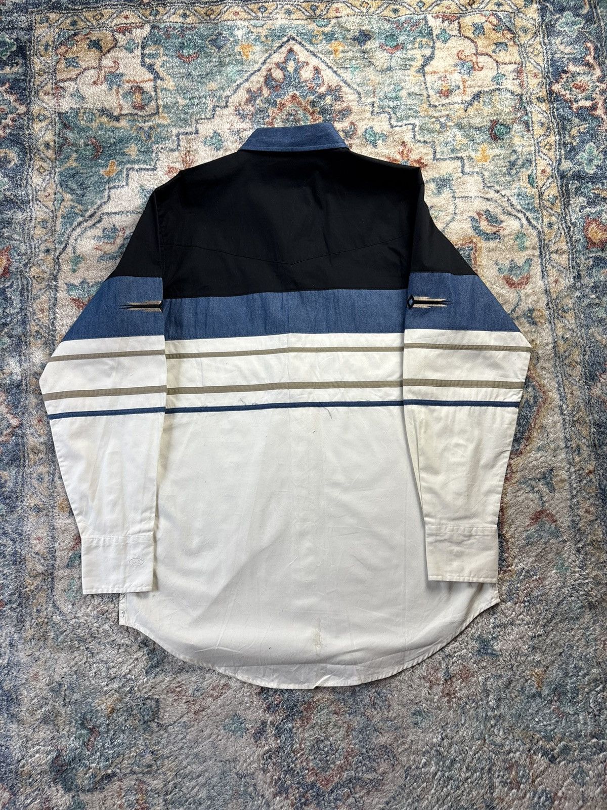 Vintage Vintage Cumberland Outfitter Striped Pearl Snap Shirt Large Size US L / EU 52-54 / 3 - 2 Thumbnail