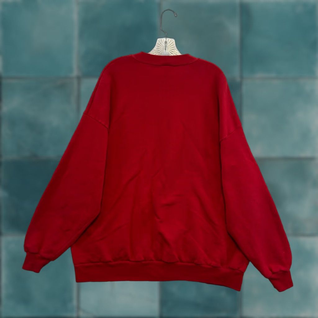 Jerzees VINTAGE Jerzees Sweatshirt Sweater 3XL Red Crewneck Pullover Cotton USA Mens Size US XXL / EU 58 / 5 - 1 Thumbnail