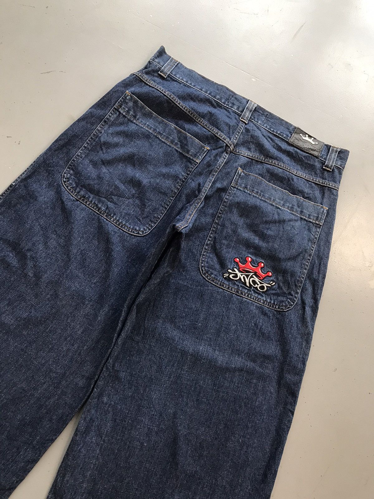 JNCO × Vintage Vintage Jnco SpellOut embroidered big pocket denim Size US 38 / EU 54 - 10 Thumbnail