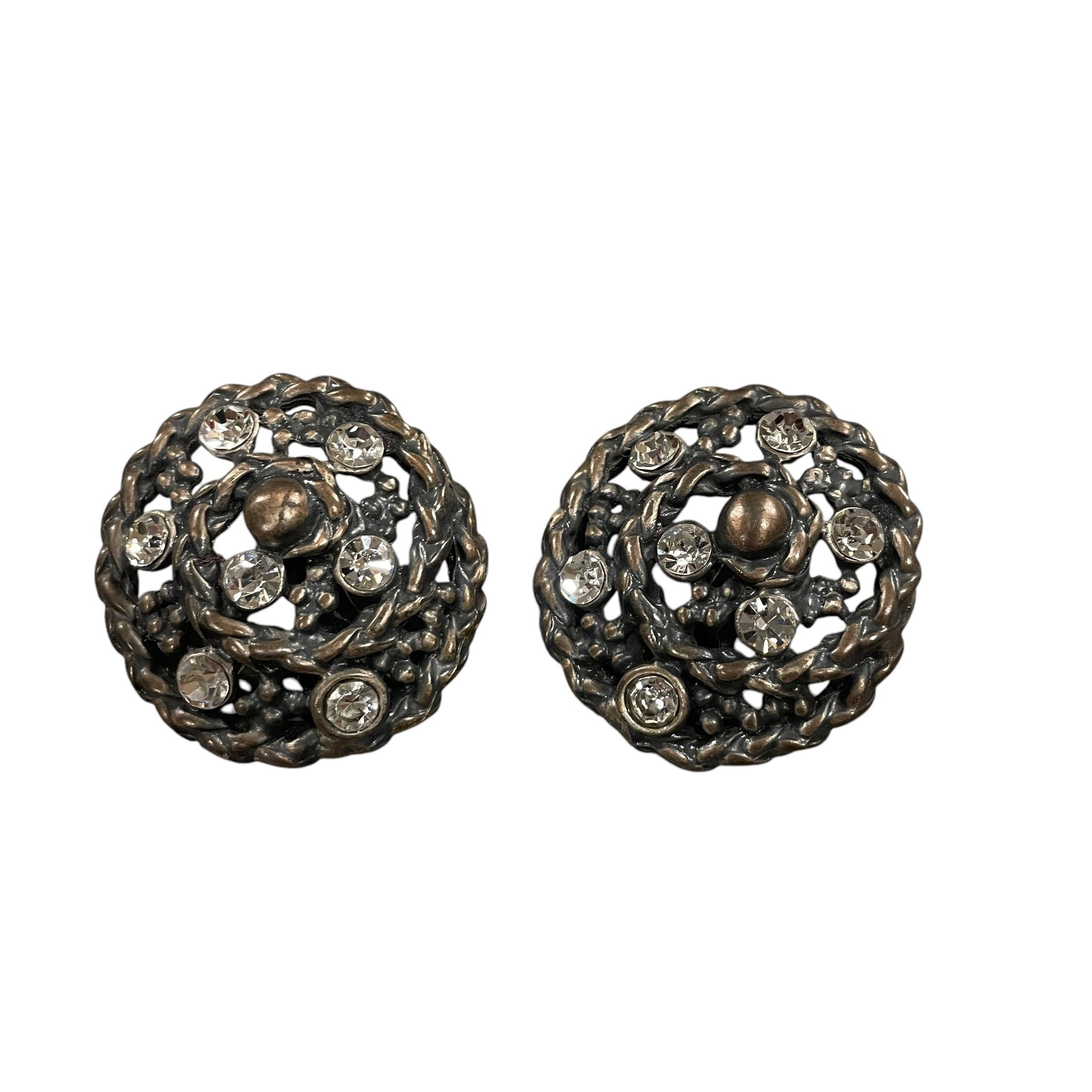 Other Vintage Starry Night Clip-On Earrings Size ONE SIZE - 4 Thumbnail