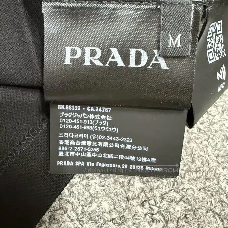 Prada Prada Black Long Sleeve Cotton Men's Polo. Size US M / EU 48-50 / 2 - 4 Thumbnail