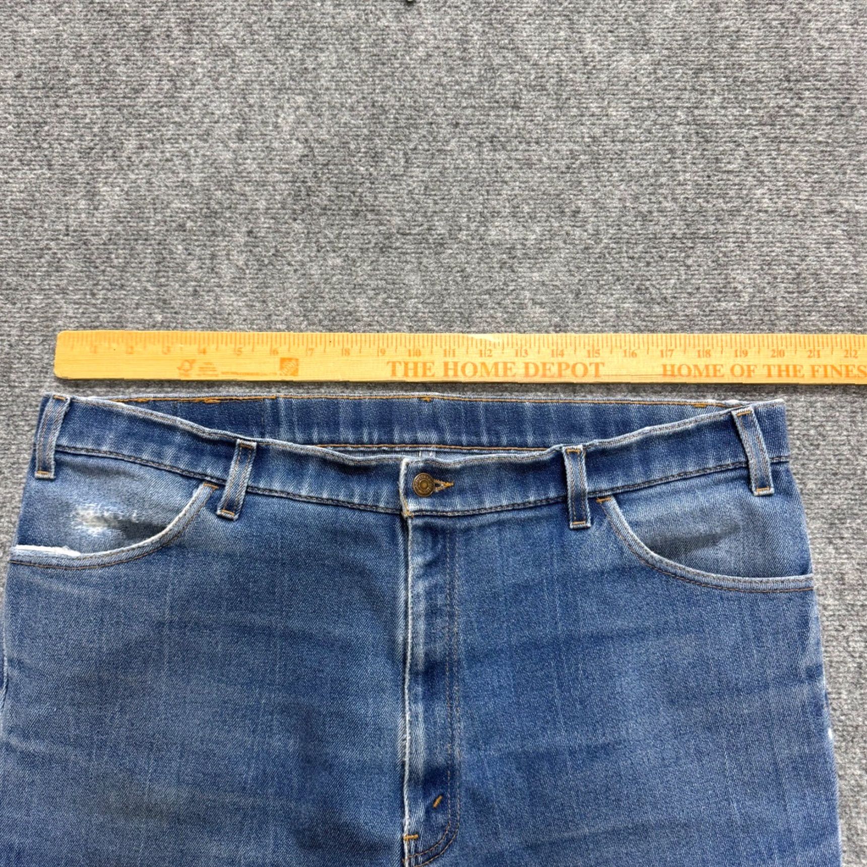 Levi's VINTAGE Levi's 550 Jeans Orange Tab Denim Light Washed 90s Men's 38x30 Regular Washed Distressing 90s Mens Size US 38 / EU 54 - 5 Thumbnail