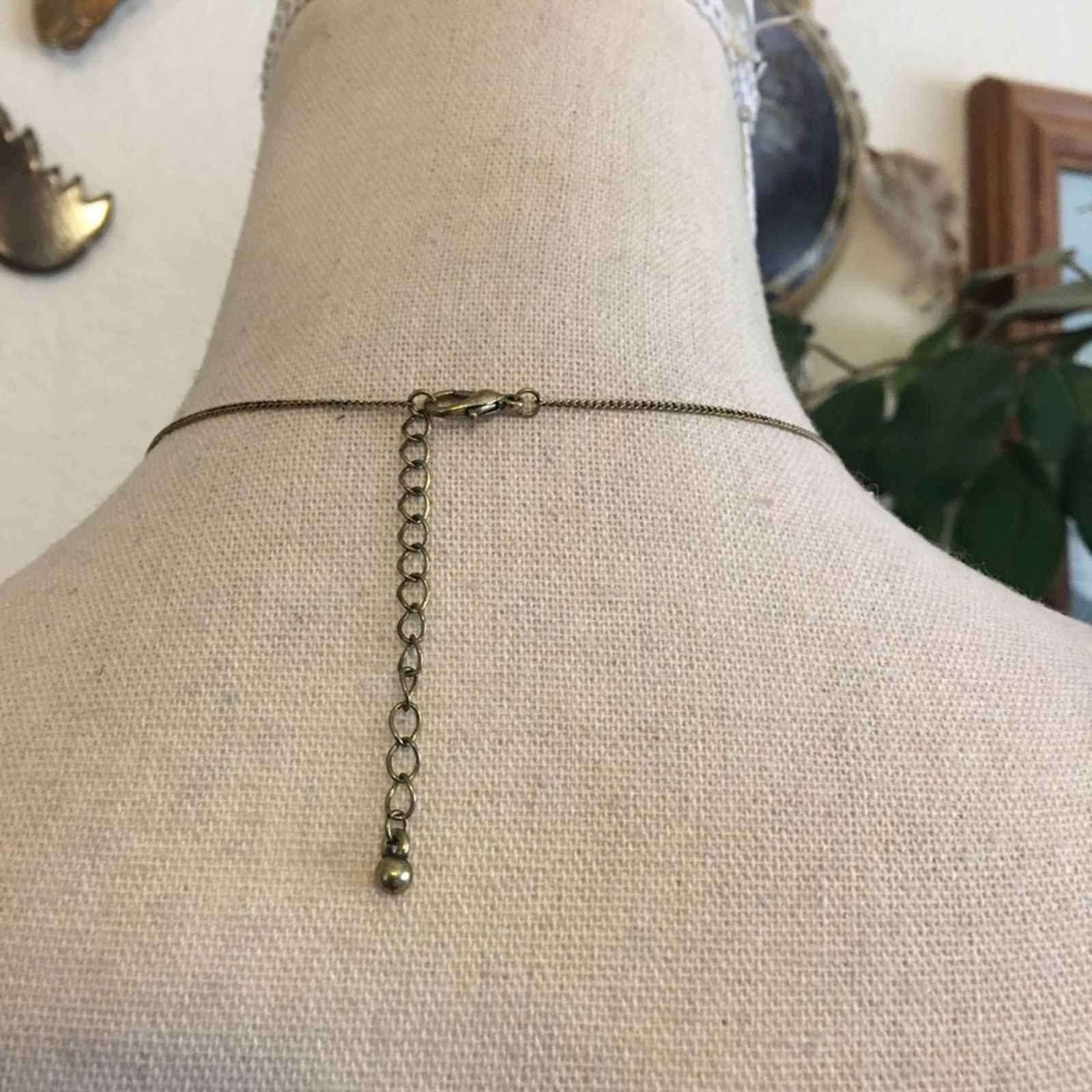 Jewelry Brass tone rhinestone cross on chain necklace Size ONE SIZE - 5 Thumbnail