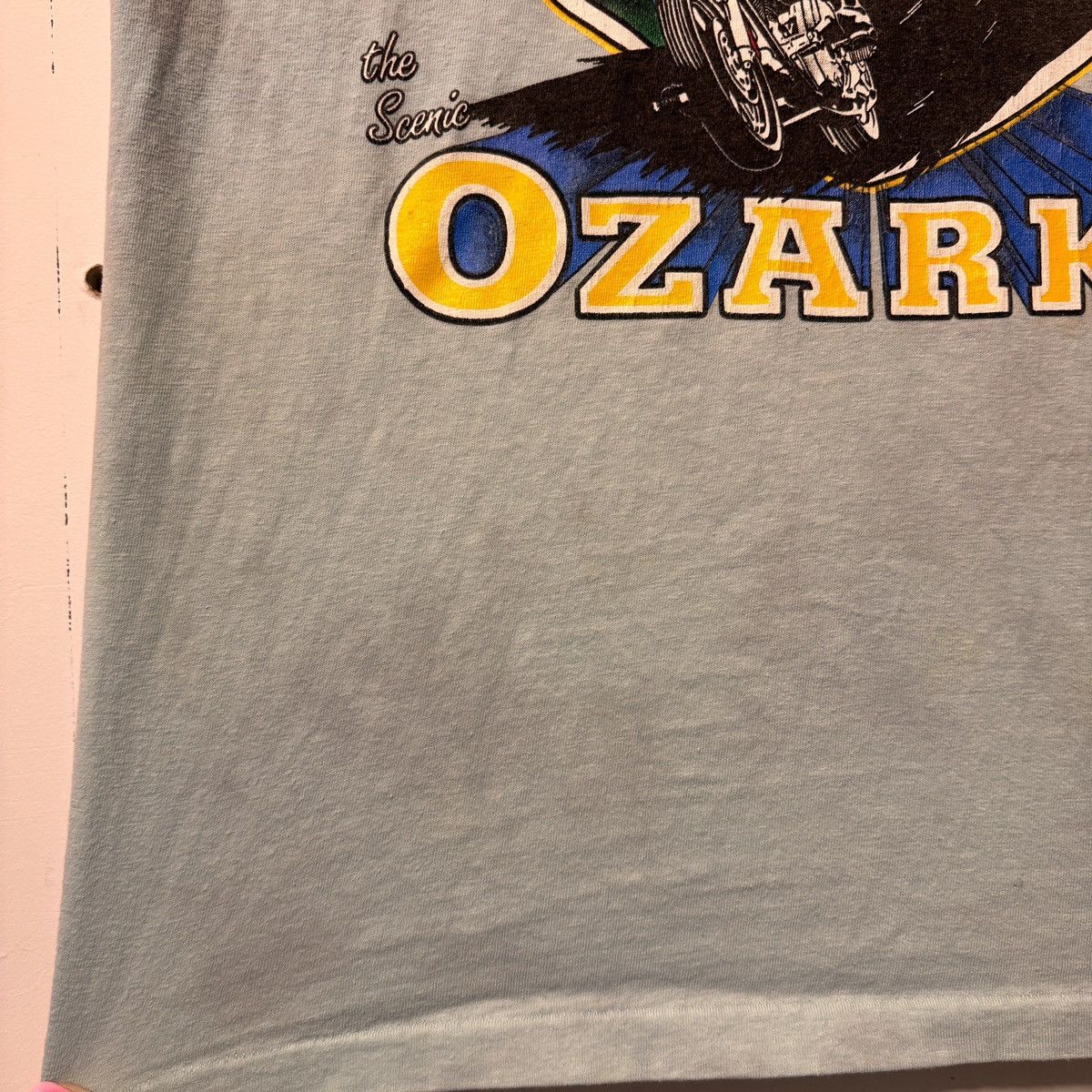Harley Davidson Vintage 90s Harley Davidson Faded Blue Ozarks Tee Size US L / EU 52-54 / 3 - 12 Thumbnail