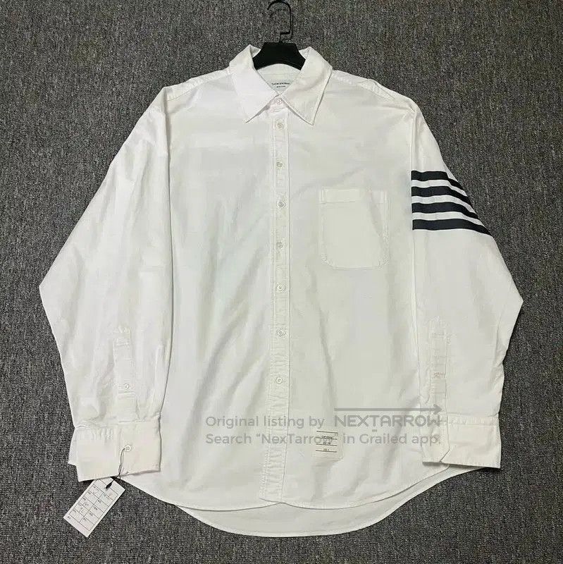 Thom Browne Thom Browne White Cotton Long Sleeve Shirt . Size US XXL / EU 58 / 5 - 1 Thumbnail
