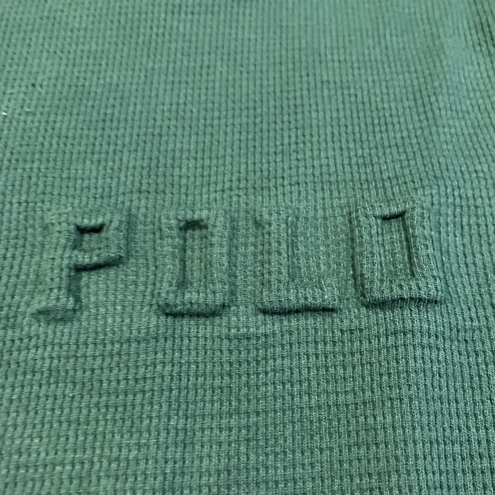 Ralph Lauren Ralph Lauren Green Thermal Waffle Knit Long Sleeve Shirt M Men Embossed Logo Crew Neck T-Shirt Size US M / EU 48-50 / 2 - 2 Thumbnail