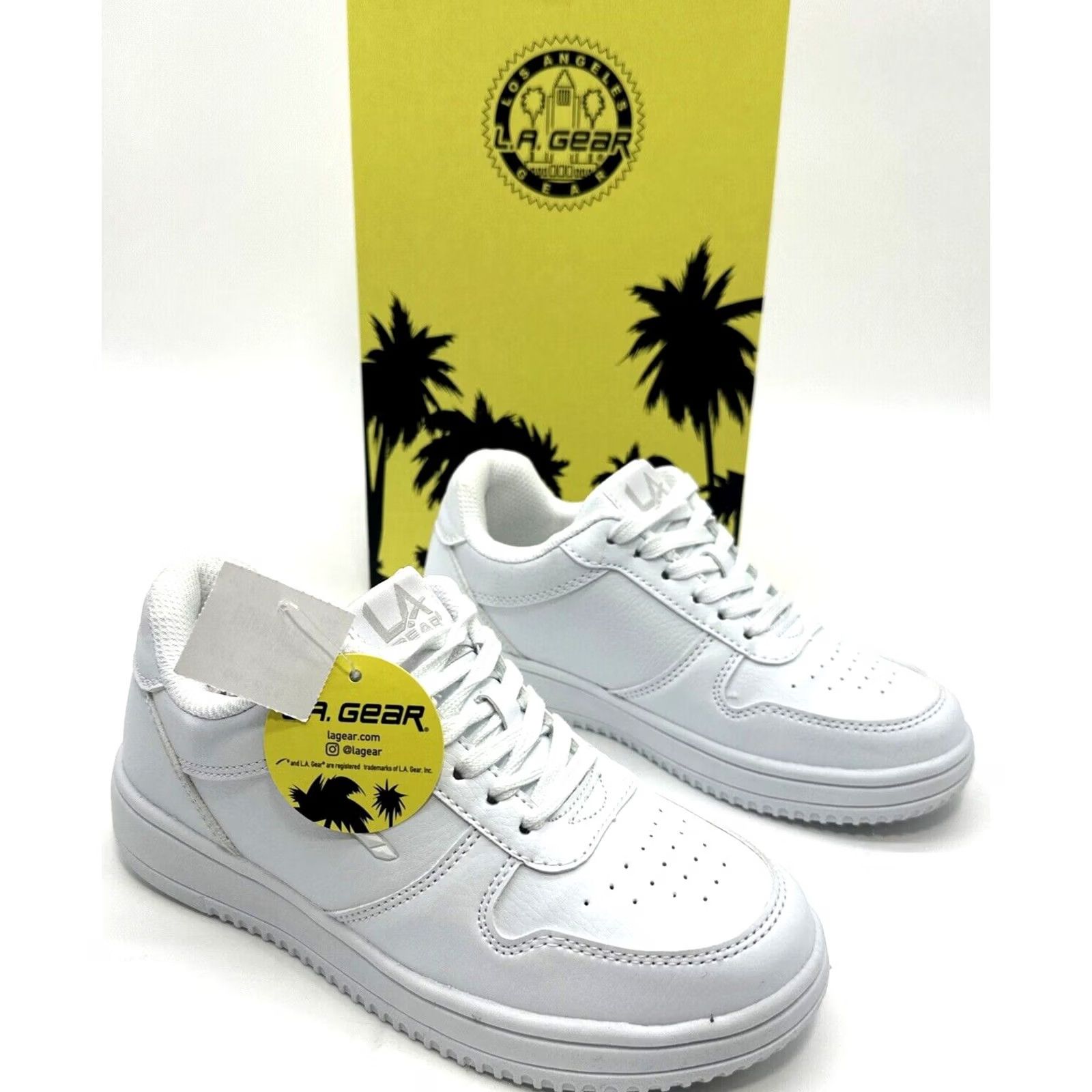La Gear VINTAGE LA Gear Shoes Womens 5.5 White Low Top 80s 90s Sneakers Ladies Leather Sneaker Mens? Size M / US 6-8 / IT 42-44 - 2 Thumbnail