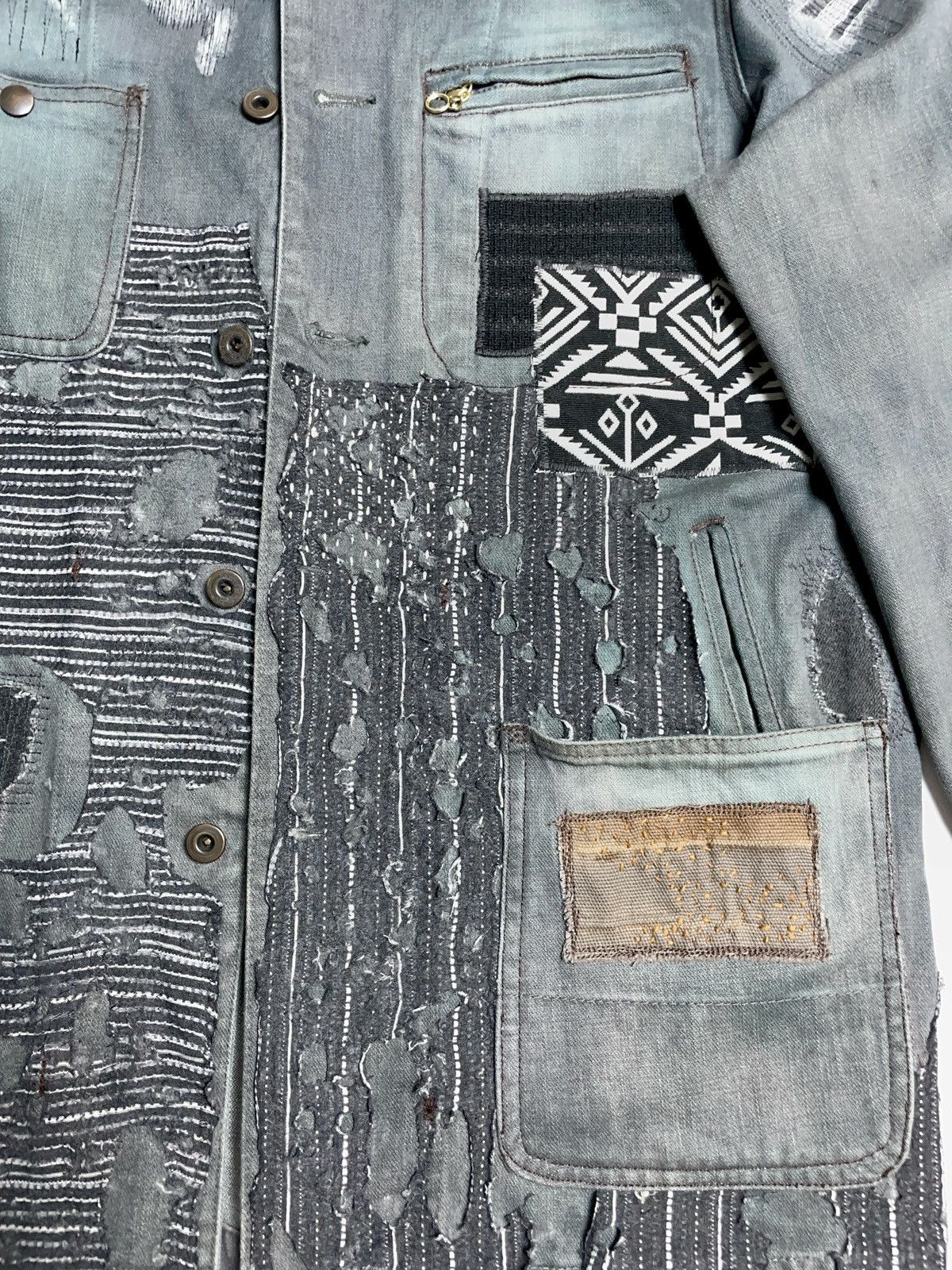 Japanese Brand × Vintage ABAHOUSE denim chore jacket reworked Size US M / EU 48-50 / 2 - 3 Thumbnail